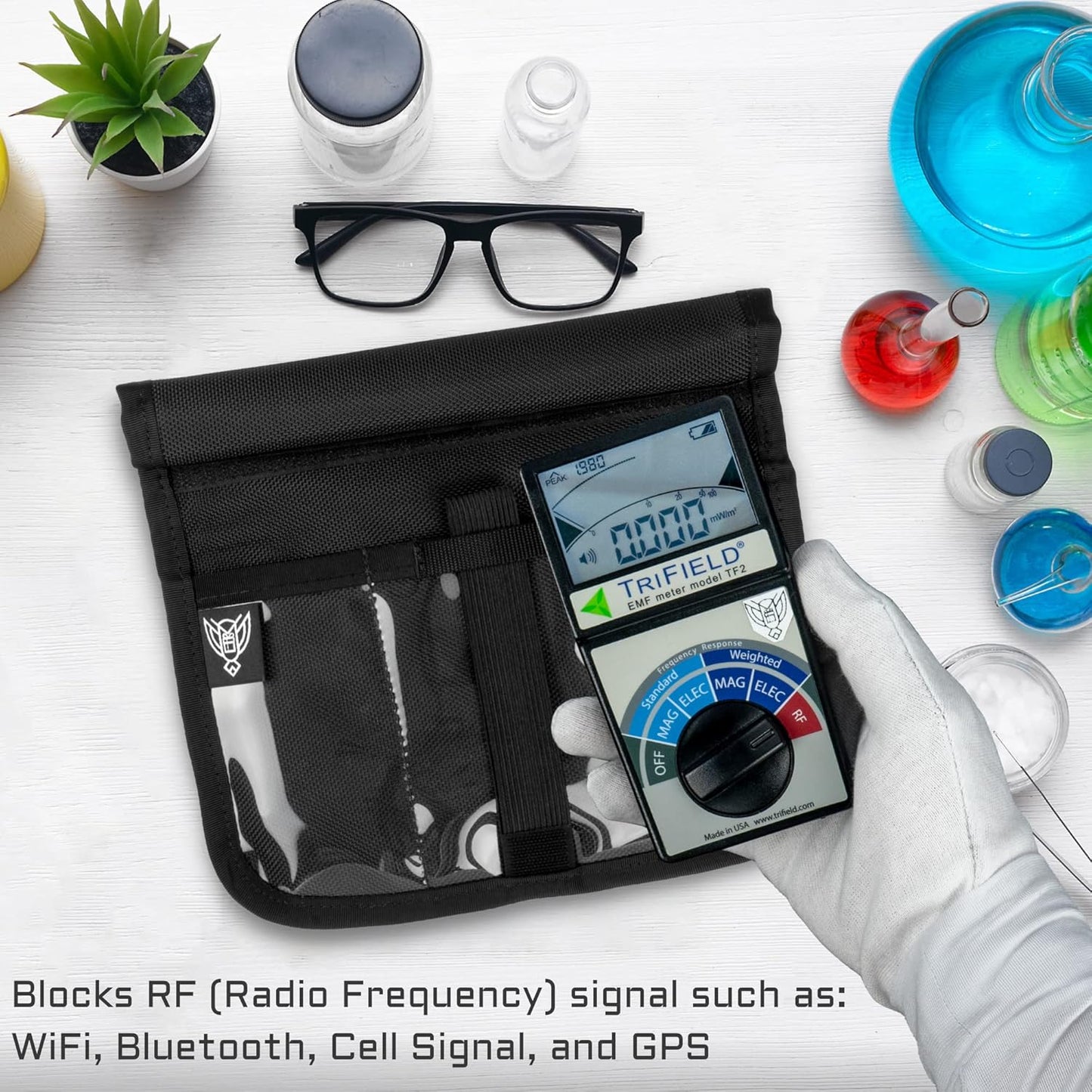 Xtreme Sight Line ~ AQUA RT Large Water-Proof Faraday Backpack/Small LITE Faraday Bag Combo ~ Tracking/Hacking Defense ~ Woodland Camo