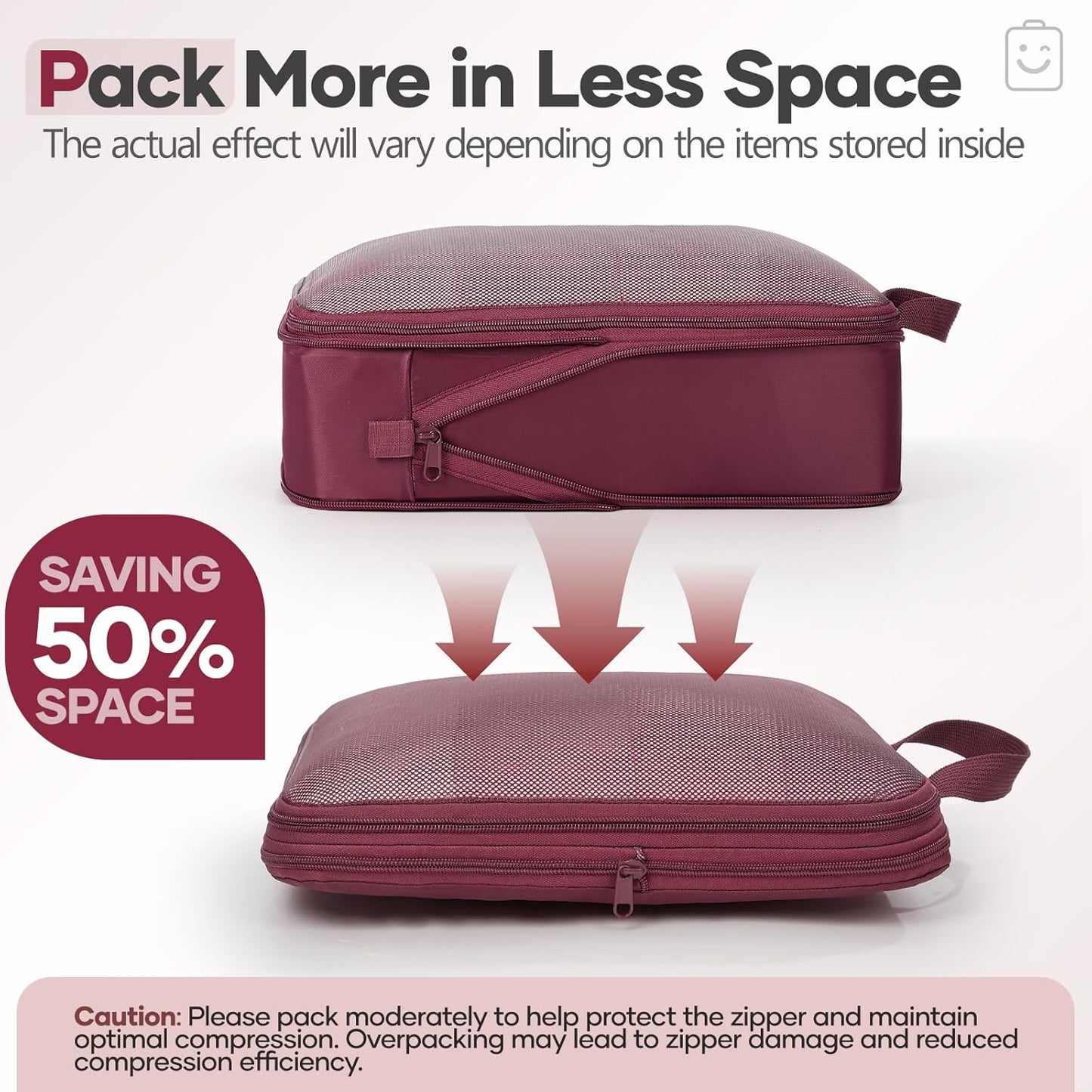 Veken 9/11 Set Compression Packing Cubes for Travel Essentials,Compressible Expandable Large