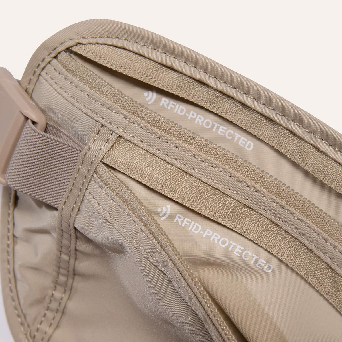 Pander RFID Blocking Travel Money Belt – Hidden Waist Pouch for Passport, Cash, Cards, Slim Belt