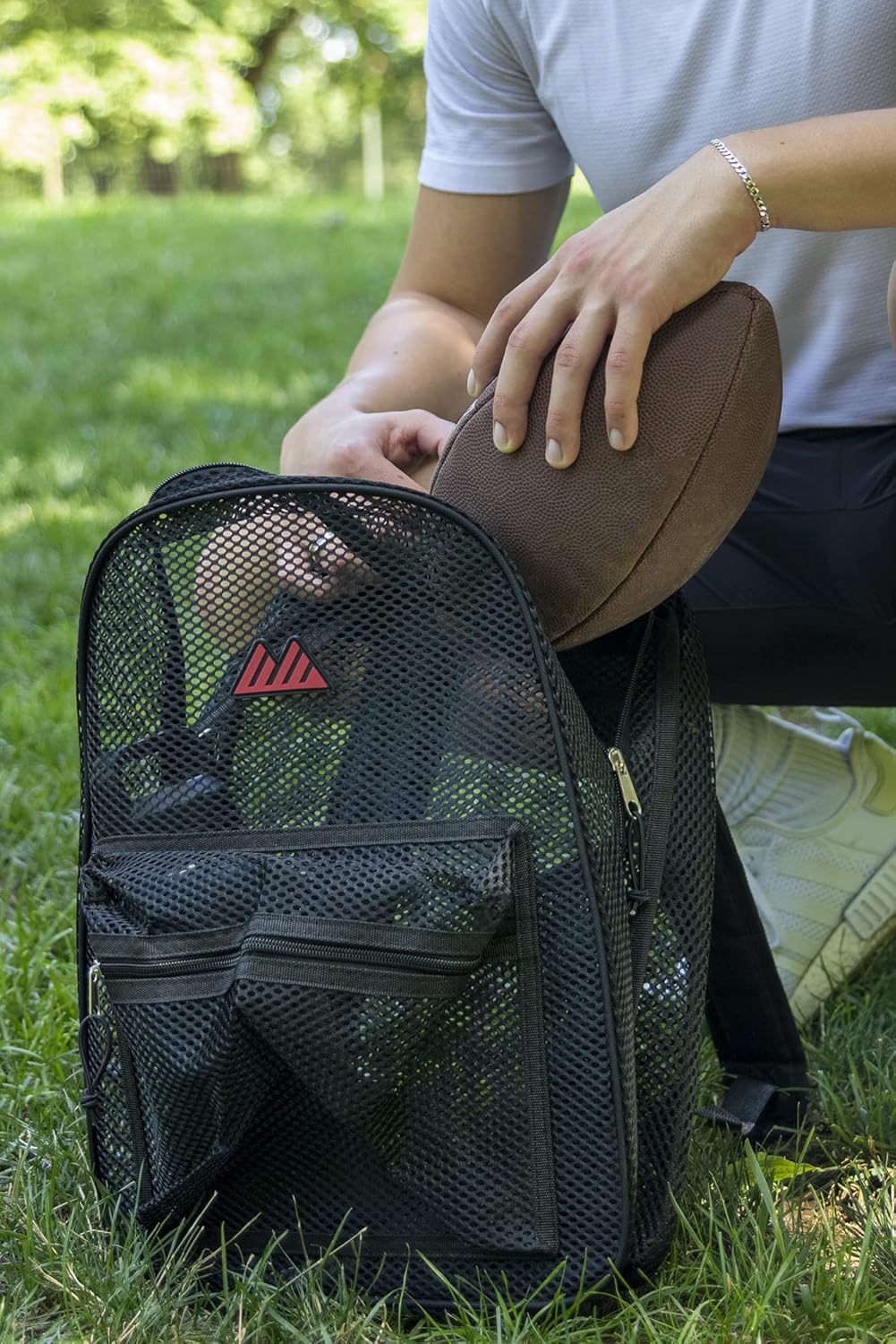Summit Ridge Mesh Backpacks for Kids, Adults, School, Beach, and Travel, Colorful Transparent Mesh Backpacks with Padded Straps