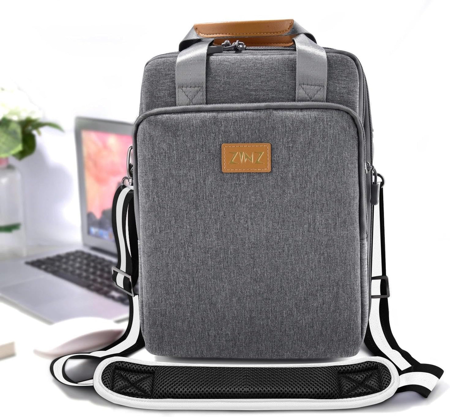 ZINZ Shoulder Strap 58" Ultra-Thick Fixed Padded and Adjustable Buckles Crossbody Strap for Briefcase Laptop Bag Luggage