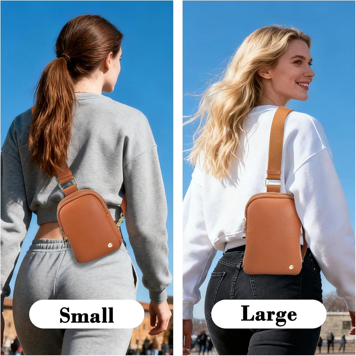 INICAT Travel Small Sling Bag Faux Leather Crossbody Bags Women Cross Body Bag Purses for Woman