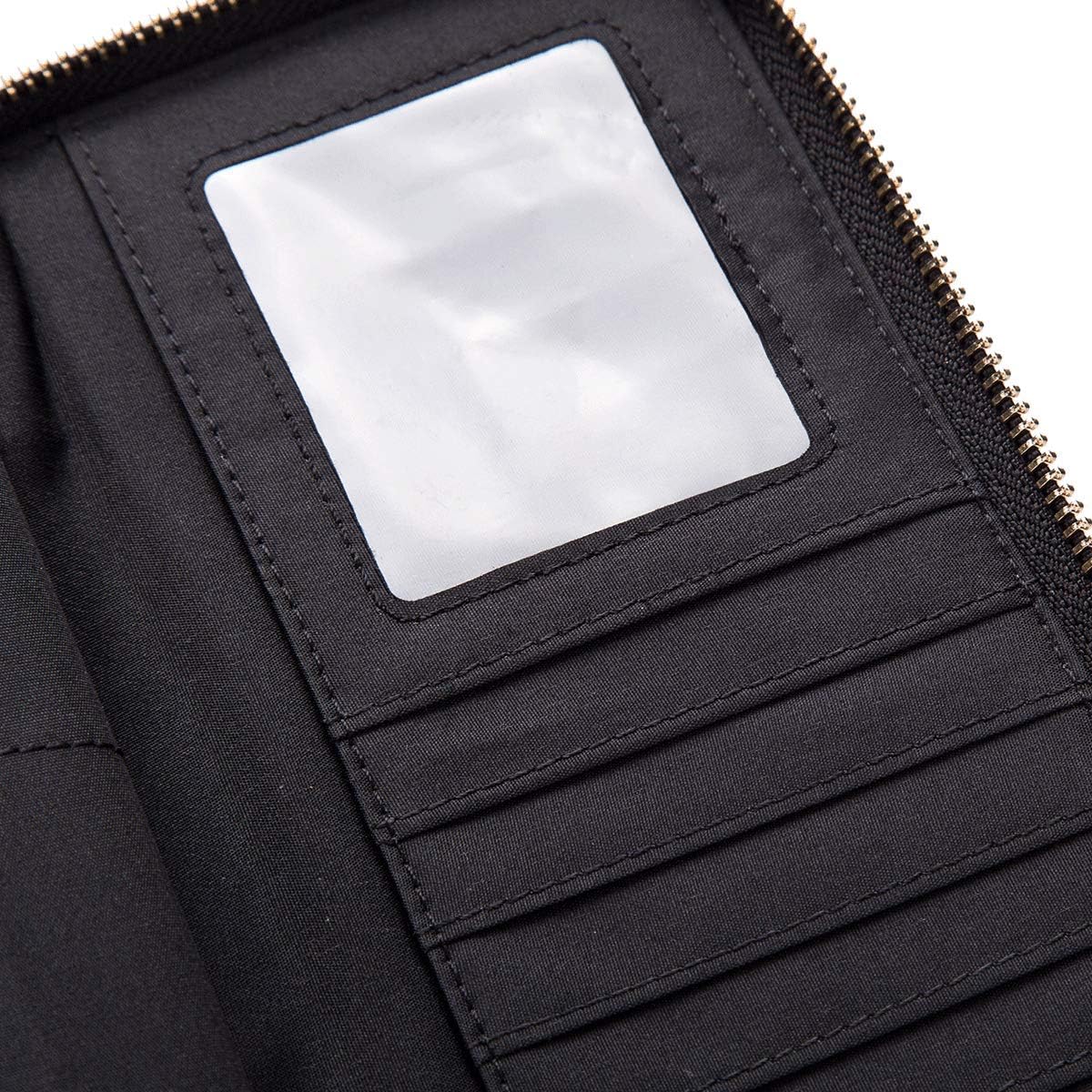 Women Wallet Card RFID For Womens Holder Blocking Credit Small Zipper Purse Pocket Bifold Slim Coin ID Ladies Wristlet Clutch Large Capacity Window Case Travel Zip Women's