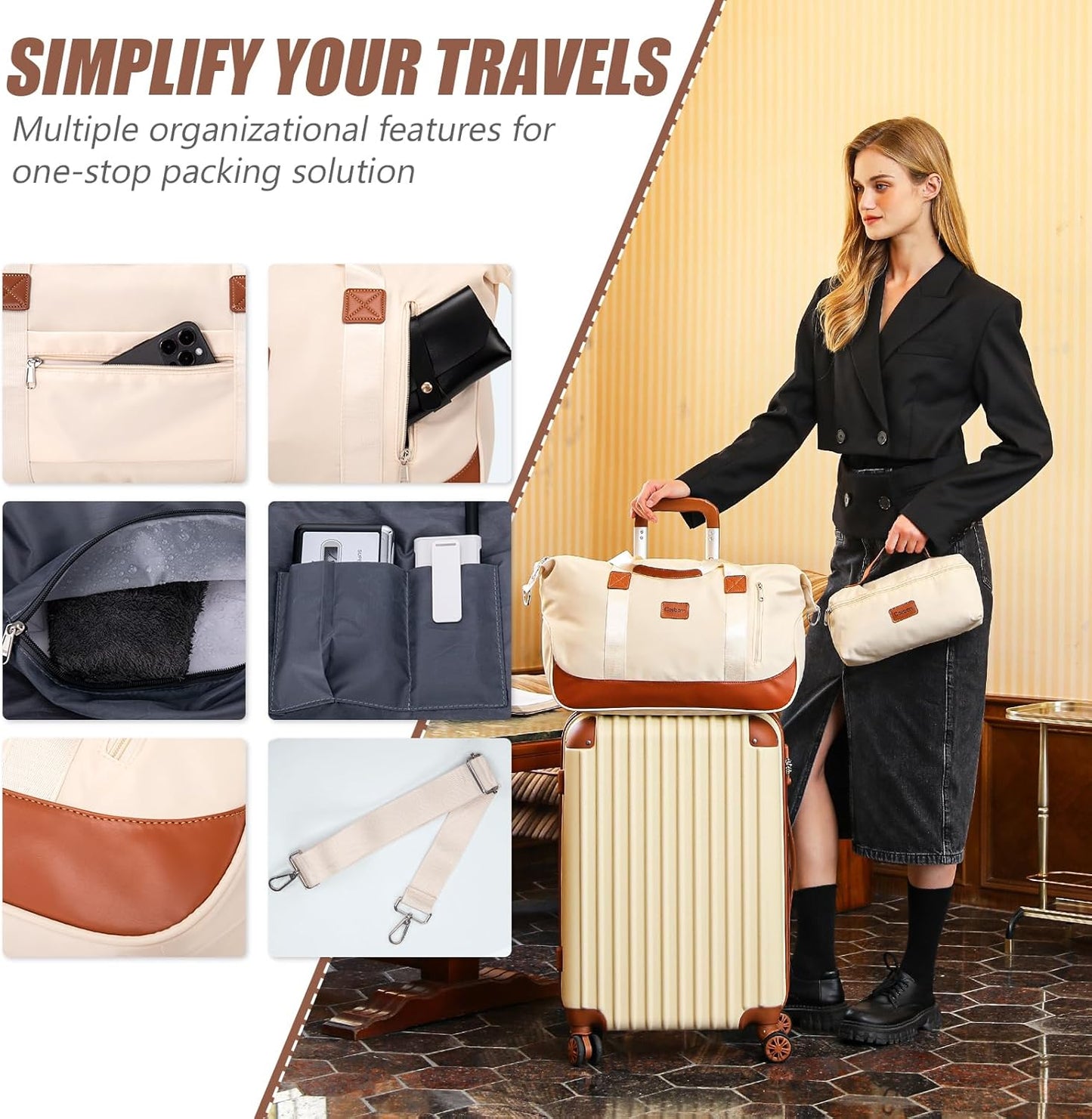 Luggage Sets 5 Piece Suitcases with Wheels, Suitcase Set ABS Hard Case Luggage with TSA Lock