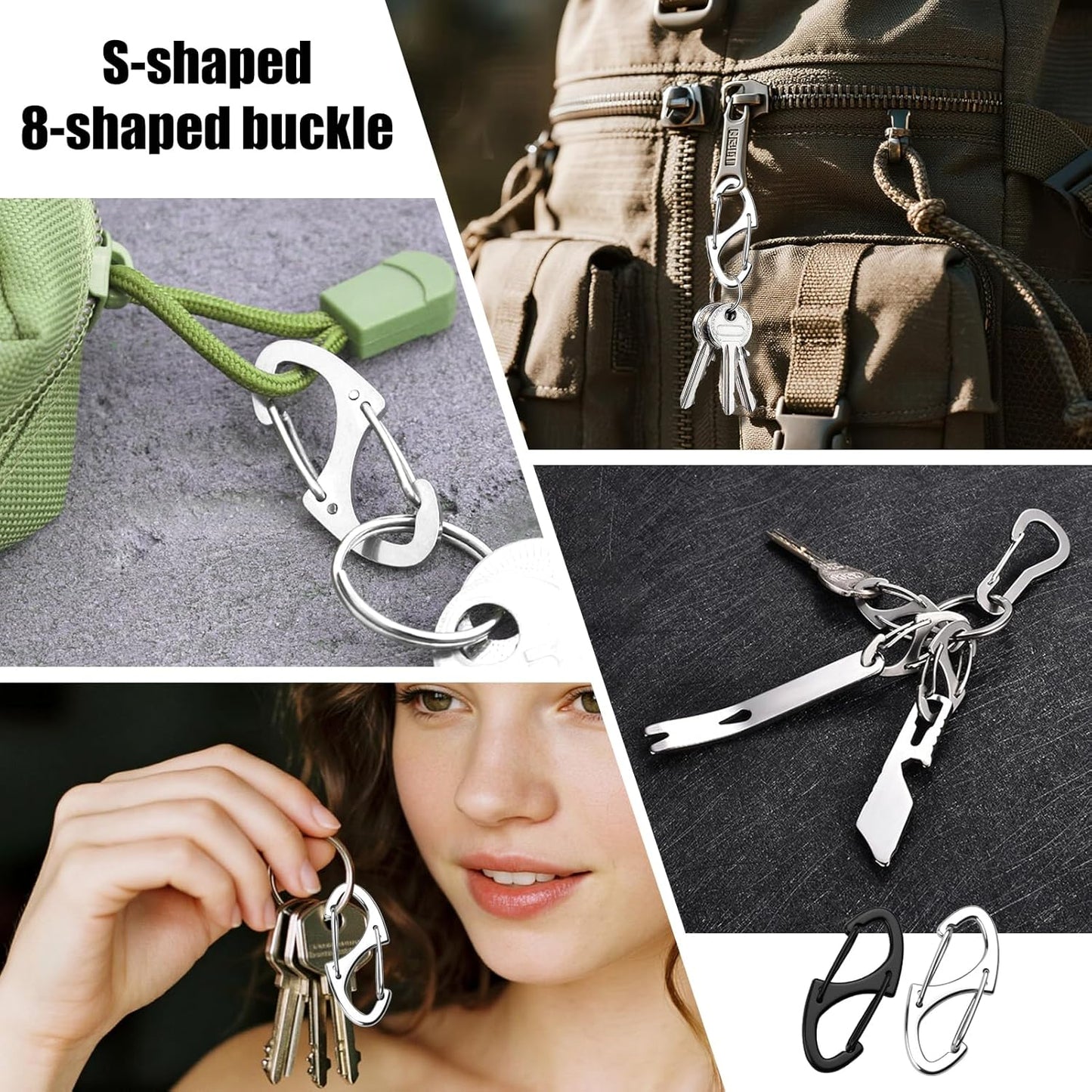 Zipper Luggage Locks Anti Theft for Backpacking Protection,Pickpocket Zipper Locks,Dual Opening Zippers Pull Replacement.Camping Suitcase (18)