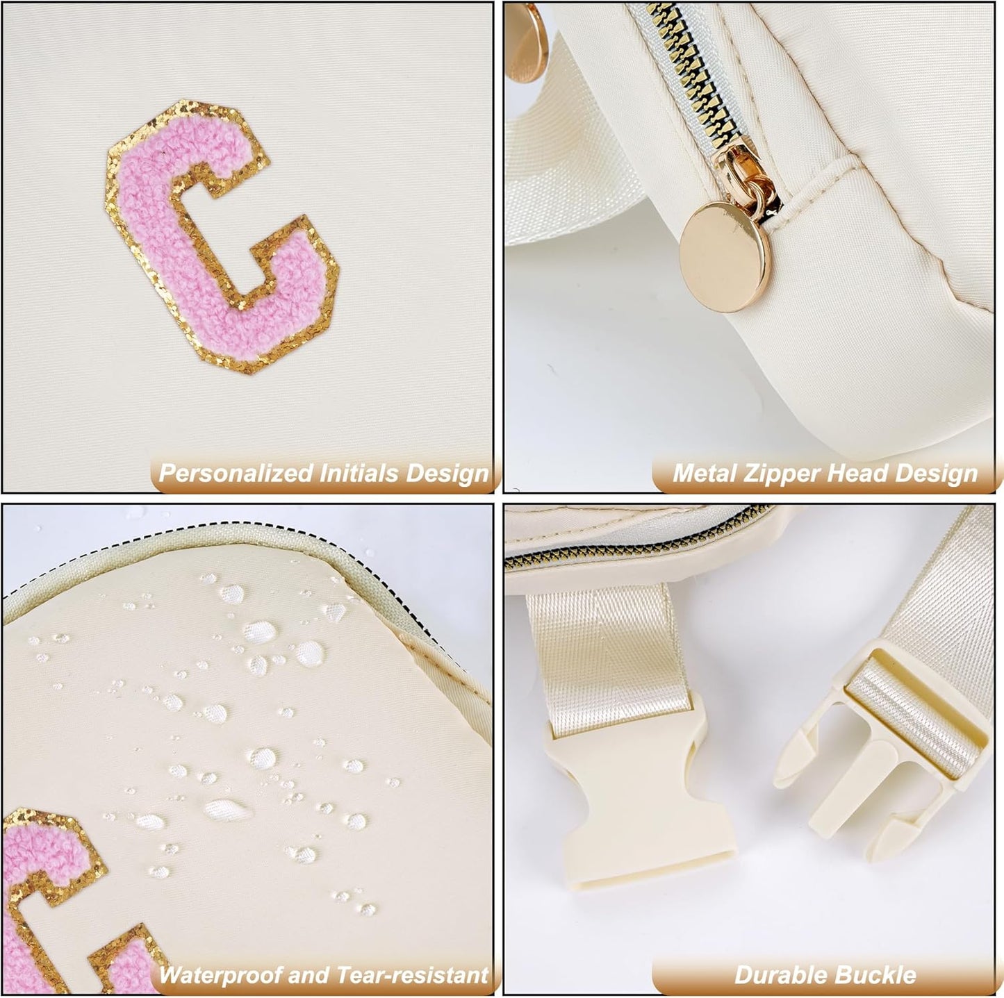 Customized Mothers Day Gifts - Customized Gifts for Mom,Birthday Gift for Mom,Mom Gifts From Daughter,Mother in Law Gifts,Mama Gift Idea,Crossbody Bag Belt Bag | Cream,C