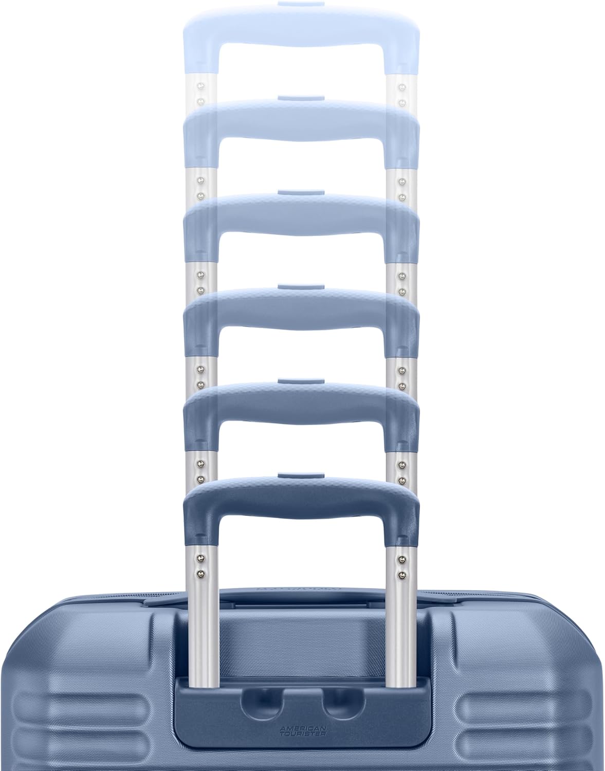 American Tourister Stratum 3.0 Carry-On Spinner, Airline Approved, Durable Hardside Luggage, Expands 1.5", RightHeight™ Adjustable Handle, Elemental Blue