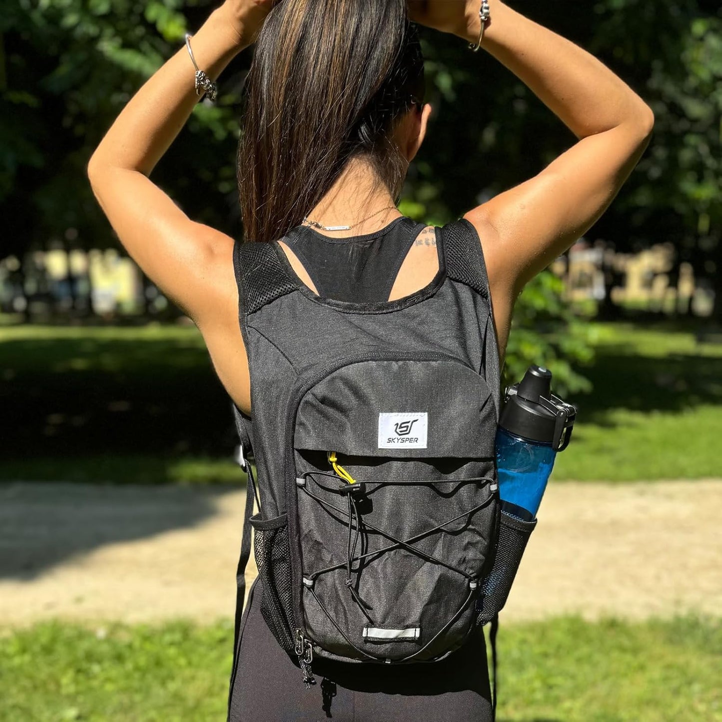 SKYSPER Foldable Hiking Backpack - 10L Small Lightweight Daypack Breathable Travel Backpacks for