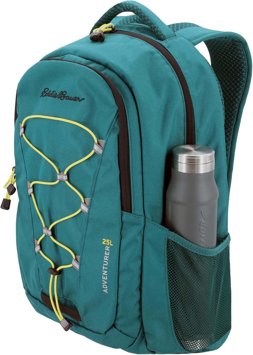 Eddie Bauer Adventurer Backpack with Organization Compartments and Hydration/Laptop Compatible Sleeve, Adventurer - Dark Teal, 25L