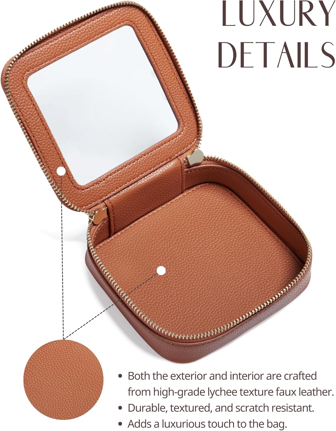 Popvibe Clear Makeup Bag Travel Cosmetic Case Transparent Toiletry Bag with Zipper, Portable Make