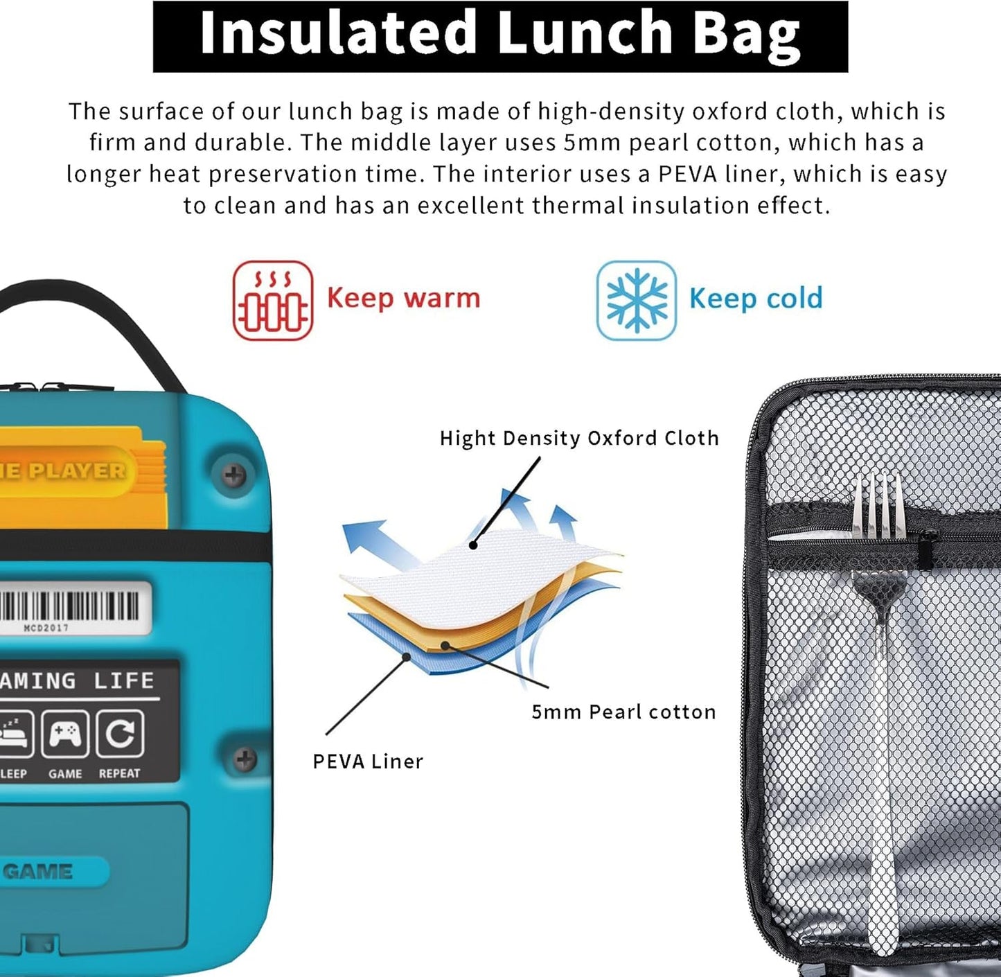 School Backpack With Lunch Bag and Pencil Case For Boys Gamer Backpack For Boys Kids Teens Video Game Bookbag Game Large Travel Laptop Backpacks