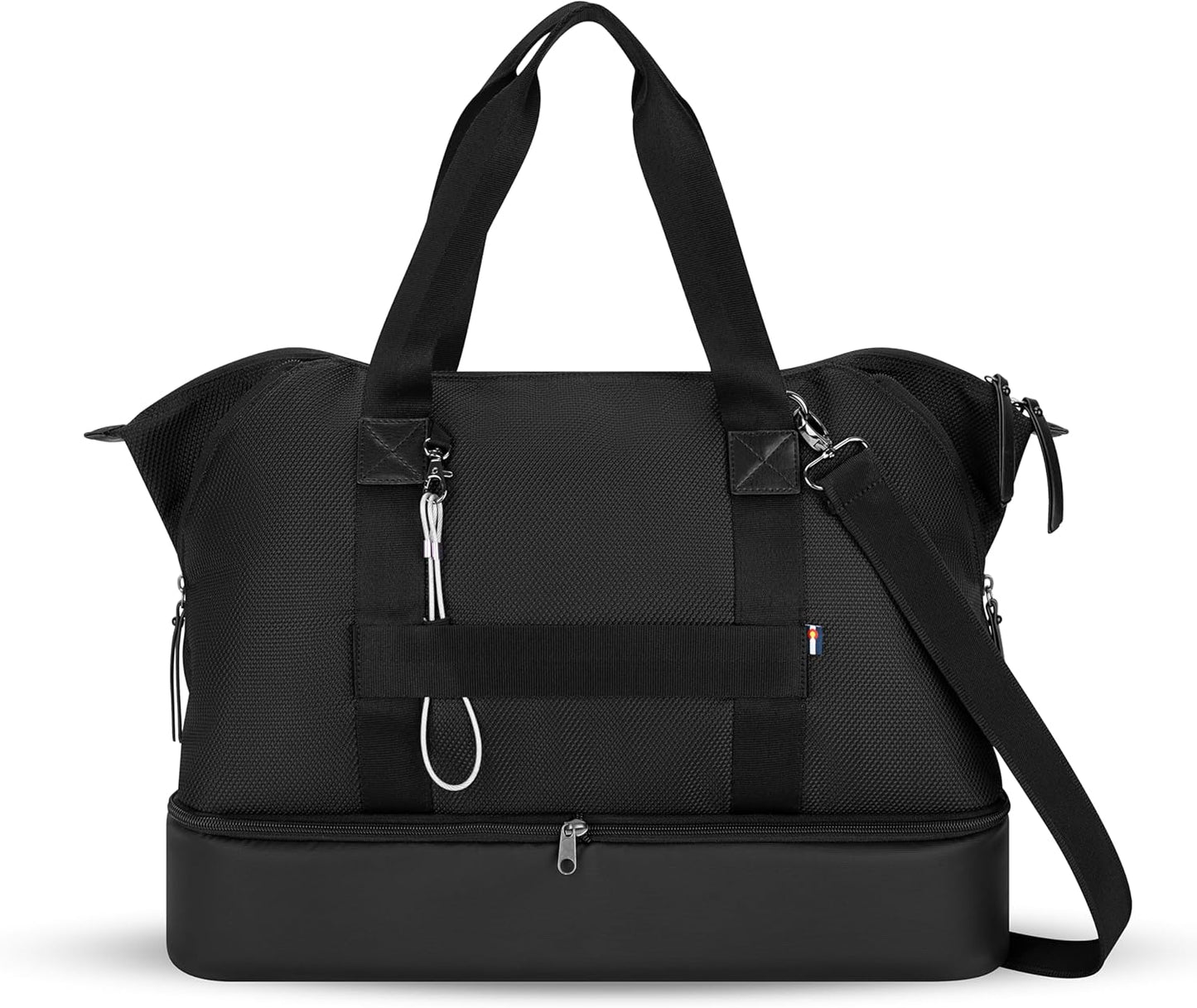 Sherpani Boston, Anti-Theft Weekender Bags,Travel Duffel Bag for Women, Carry On Tote Bag with Removable Shoe Bottom Compartment, Metal Hardware