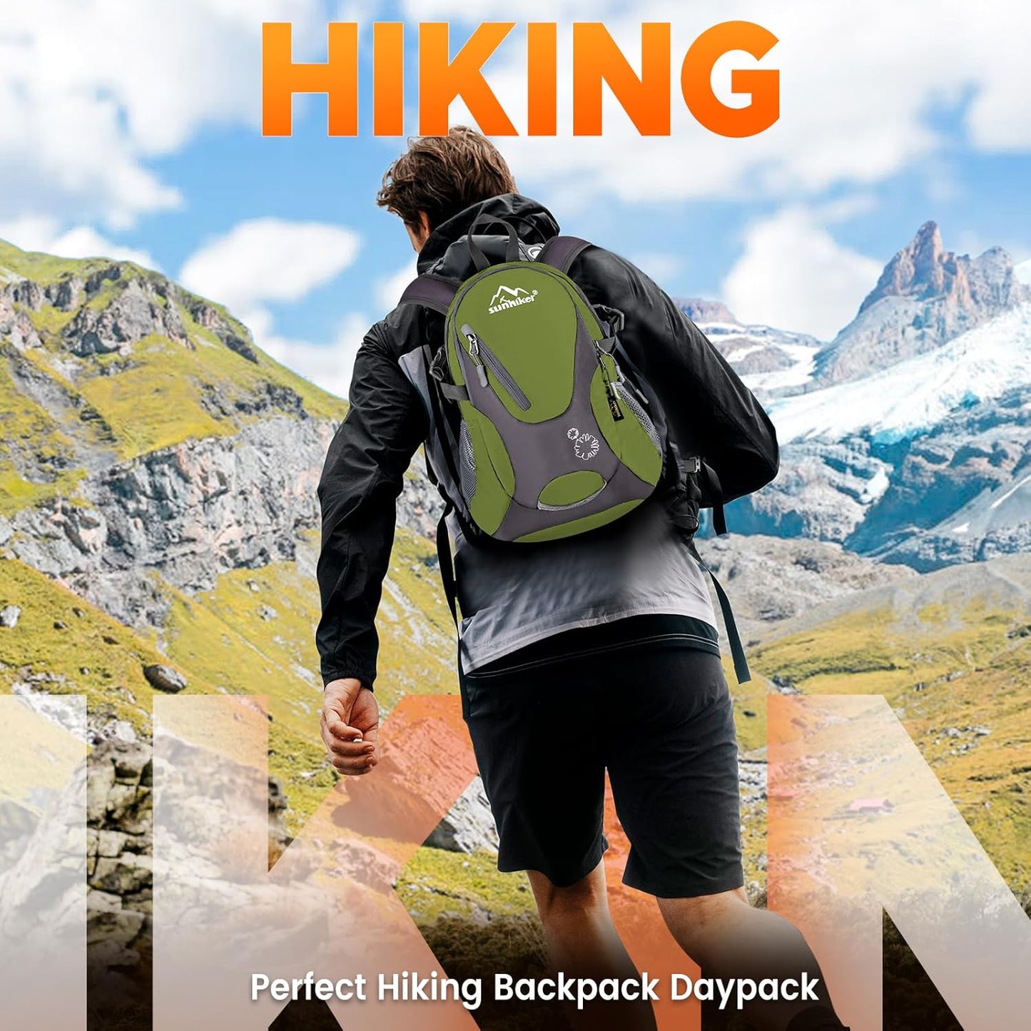 sunhiker Small Hiking Backpack Women Men 20L Lightweight Travel Backpack Daypack Casual Backpack For Cycling Outdoor Camping