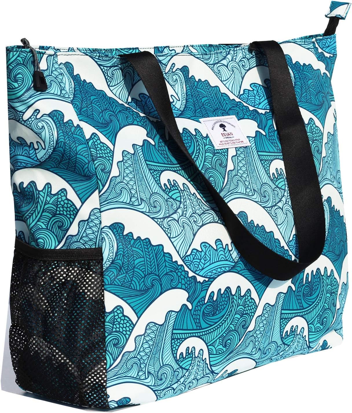 LARGE BEACH BAG Water Resistant Lightweight 20 inch Women Oversize Tote Bag for Gym Beach Travel