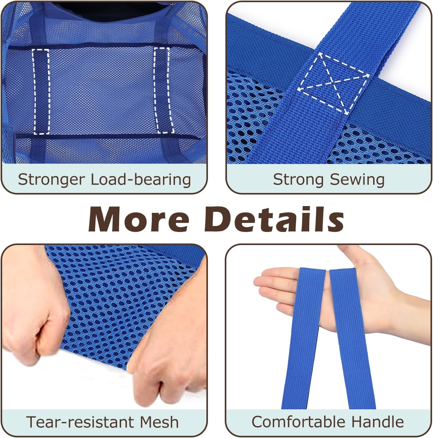 Mesh Beach Bag, Large Beach Tote with Zipper Pocket for Family Pool Bag for Toys & Vacation Essentials
