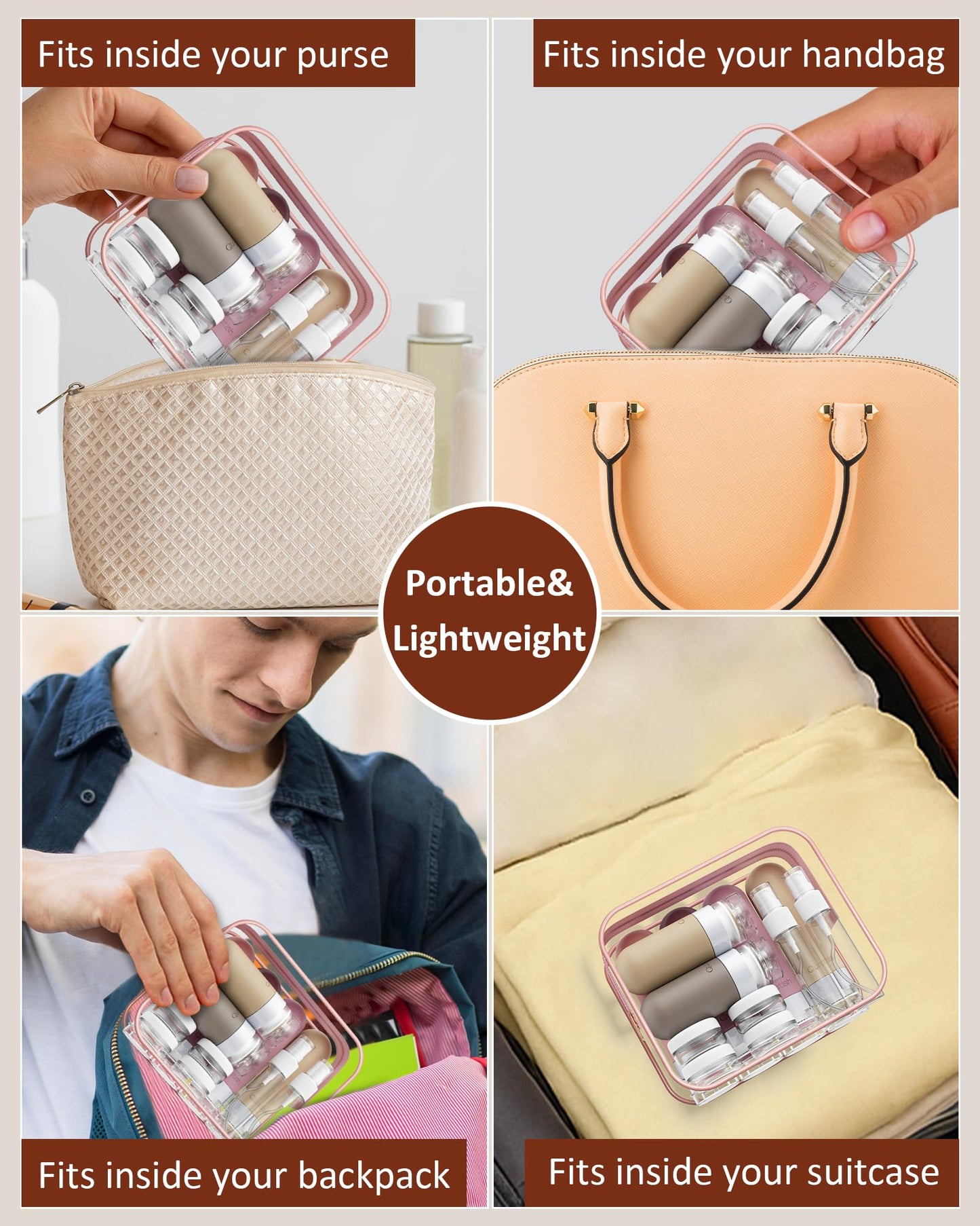 20 Pack Travel Bottles for Toiletries, Original Patented, TSA Approved Travel Size Containers, Leak