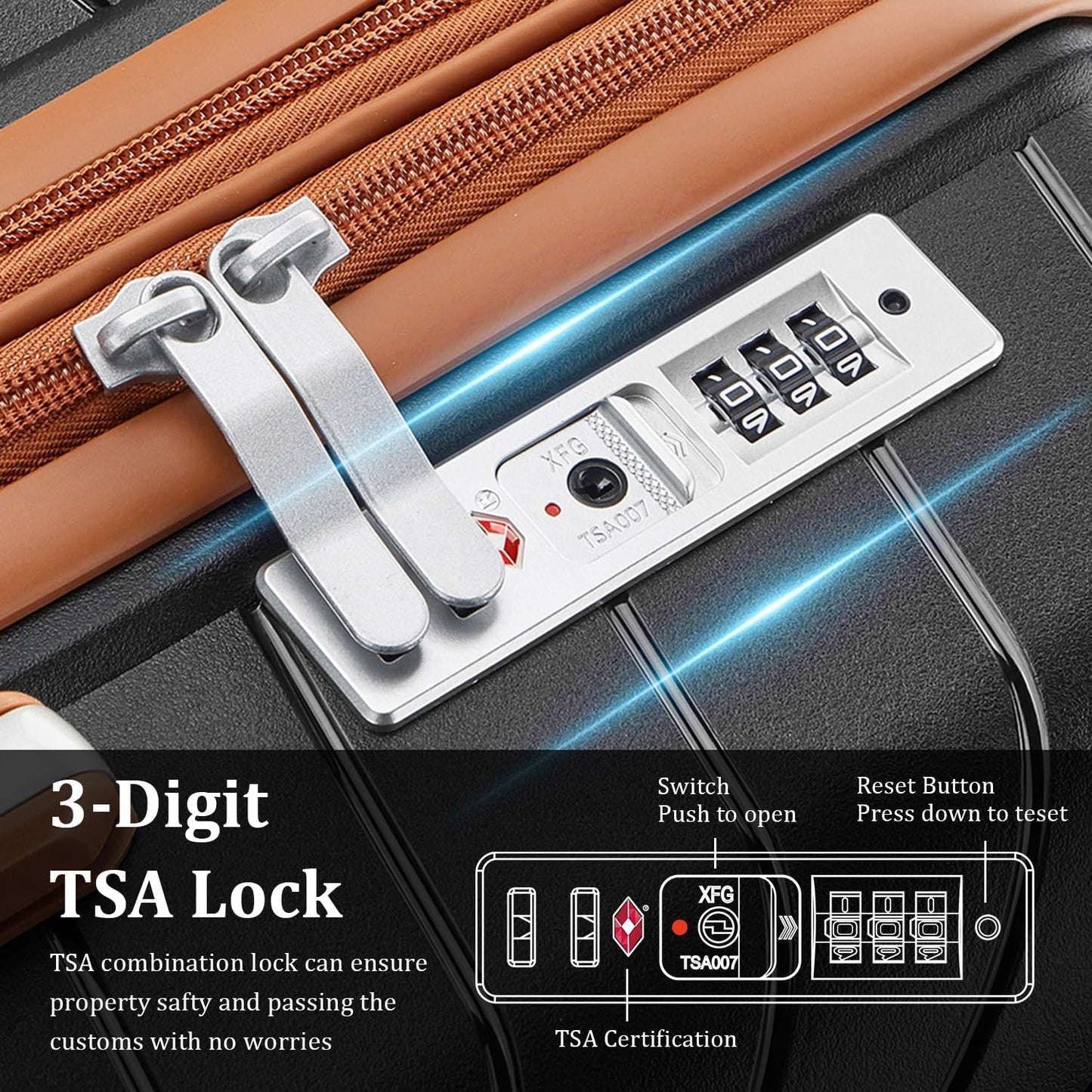 4-Piece Expandable Hardshell Luggage Set with TSA Lock (14/20/24/28) - Lightweight PP Suitcases, 360° Silent Spinner Wheels and Durable 100LB Handle for Air Travel (D# Black)