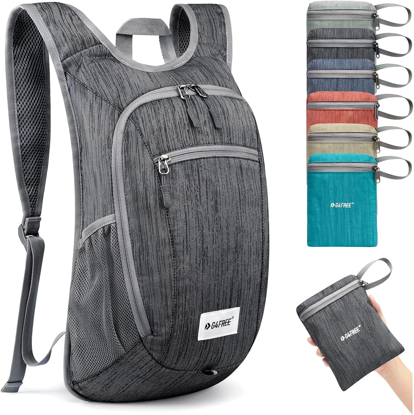 G4Free 10L/15L Hiking Backpack Lightweight Packable Hiking Daypack Small Travel Outdoor Foldable Shoulder Bag