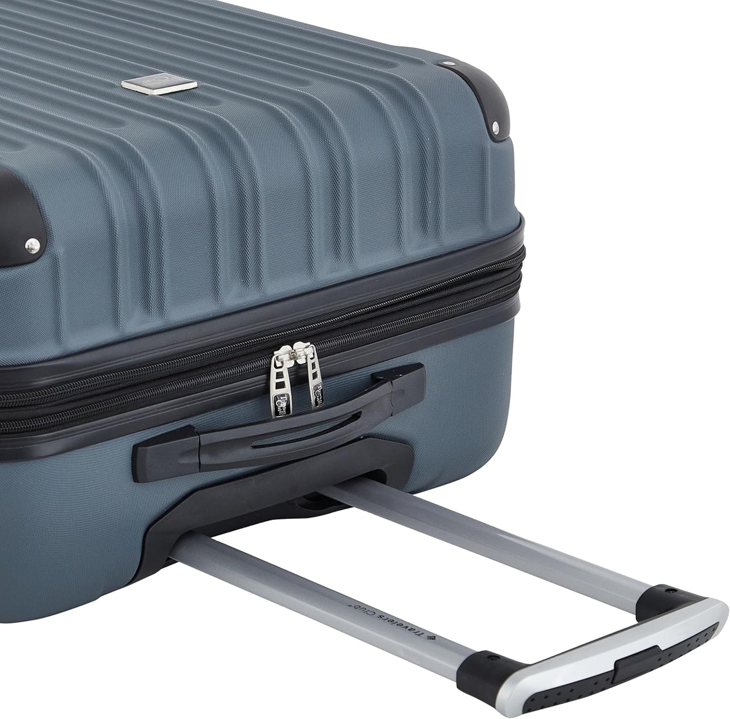 Travelers Club Midtown Hardside Luggage Travel, Slate, 4-Piece Set