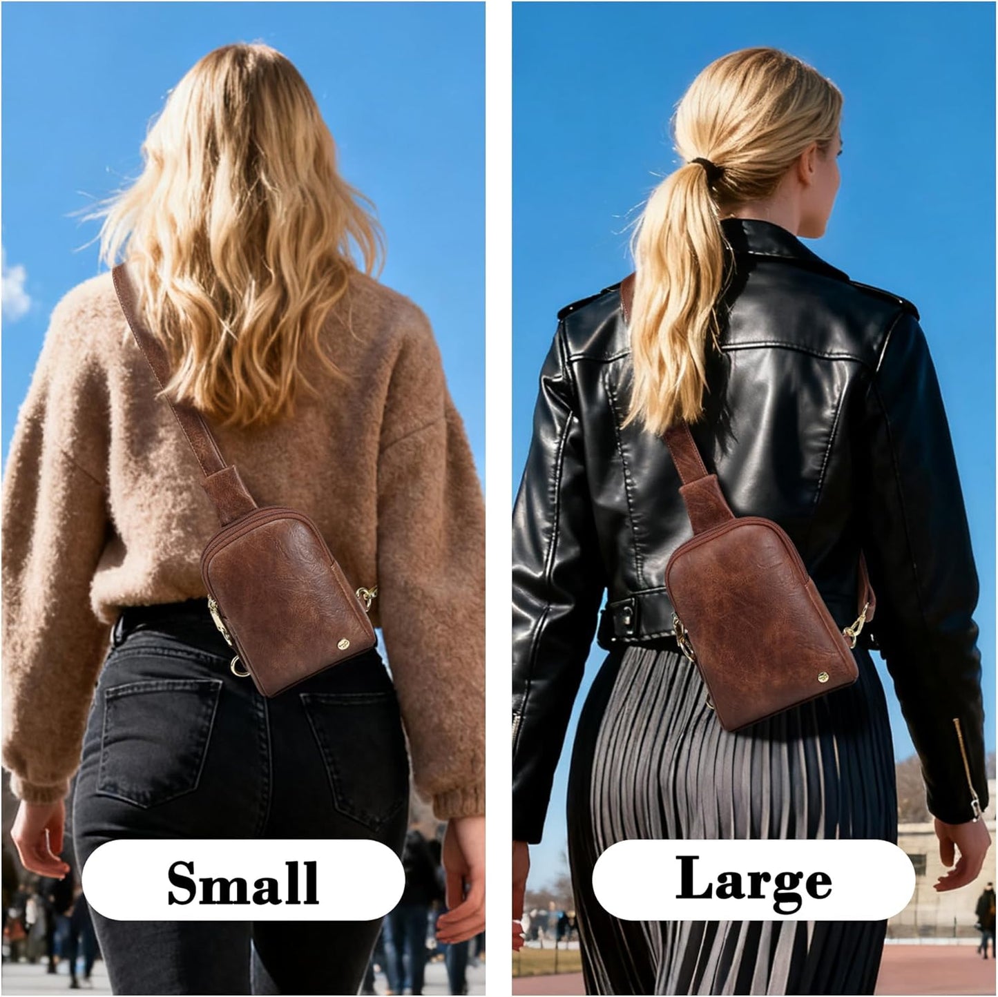 INICAT Travel Small Sling Bag Faux Leather Crossbody Bags Women Cross Body Bag Purses for Woman