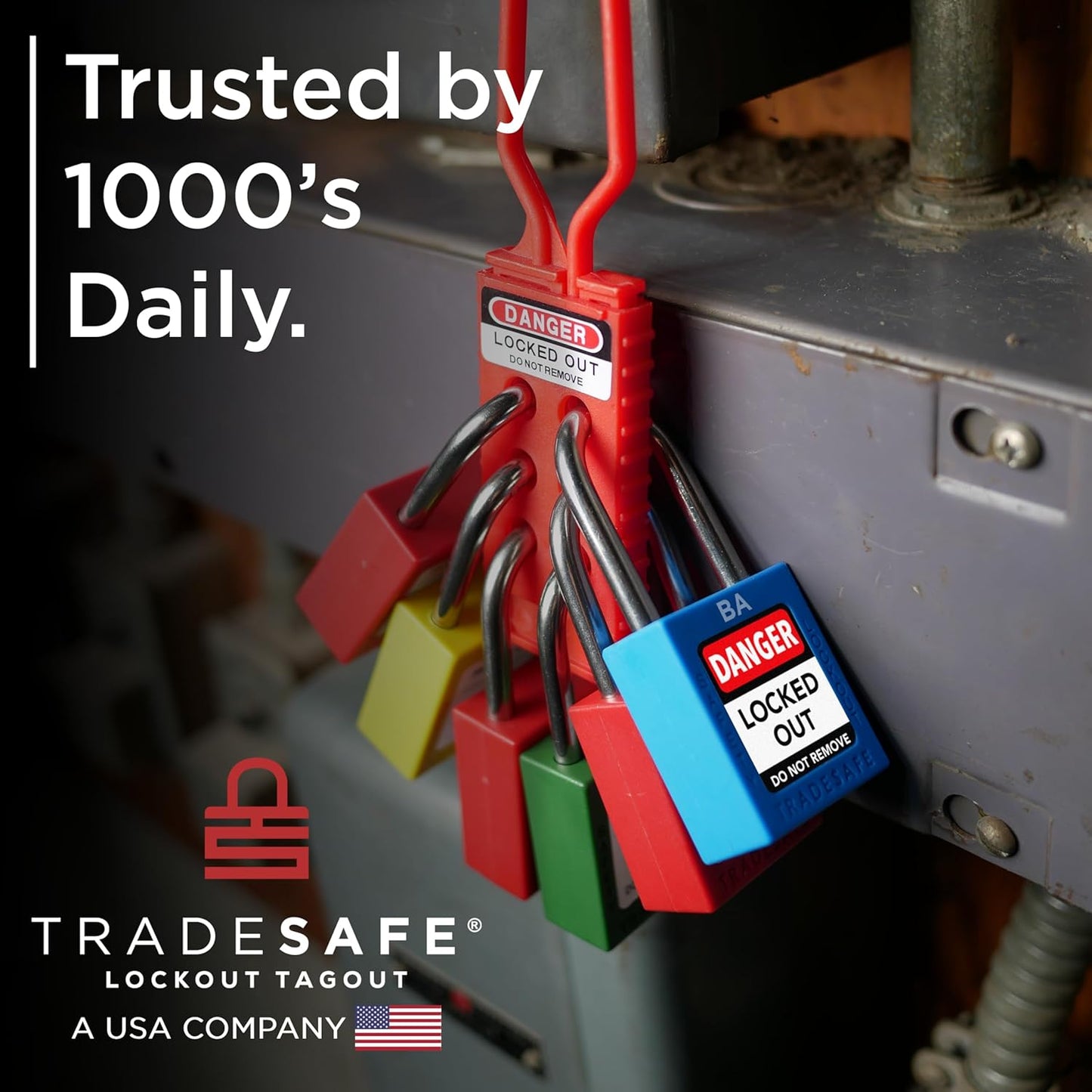 TRADESAFE Lockout Tagout Lock Sets, 10 Green Keyed Alike Unlimited Grouping Safety Padlocks, 2 Keys Per Lock, OSHA Compliant Loto Locks