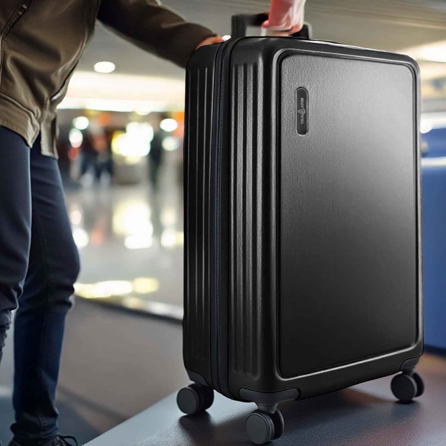 28 Inch Luggage with Spinner Wheels, Hard Shell Suitcase with TSA Locks for Luggage, Travel Large Suitcase, Expandable Hard Shell Suitcases, Black