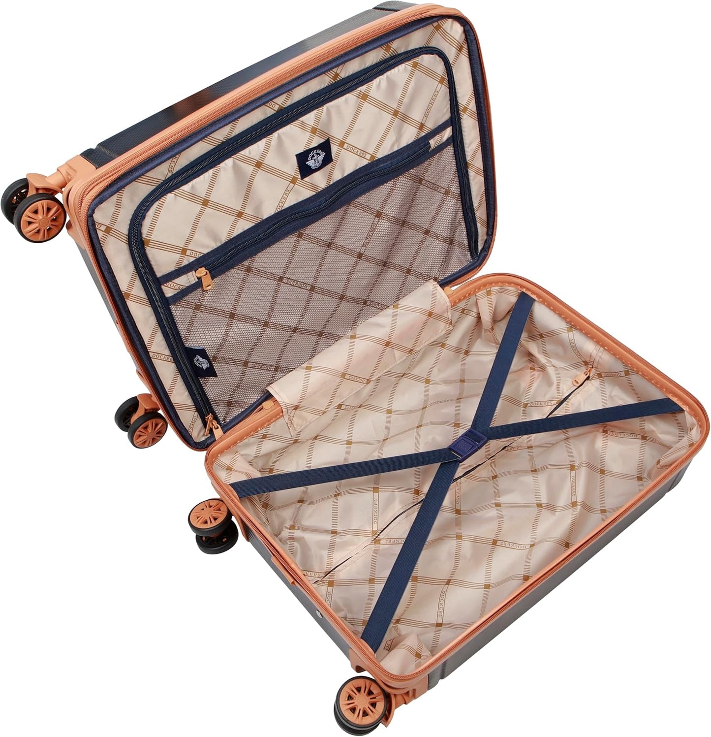 Dockers Hooper Hardside Expandable 8-Wheel Spinner Travel Checked Luggage, Ponderosa Pine, 20-Inch