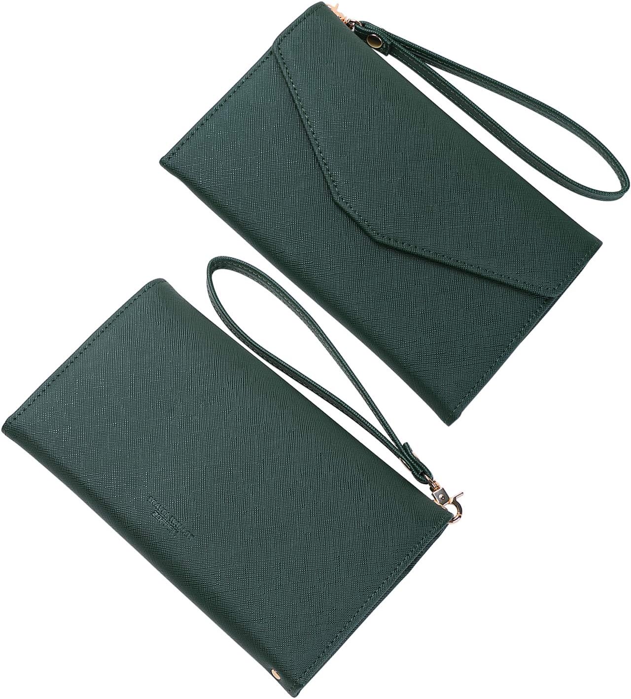 ZOPPEN Passport Holder Women Travel Wallet (Ver.5) for Women Rfid Blocking Passport Cover Case Document Organizer Wrist Strap
