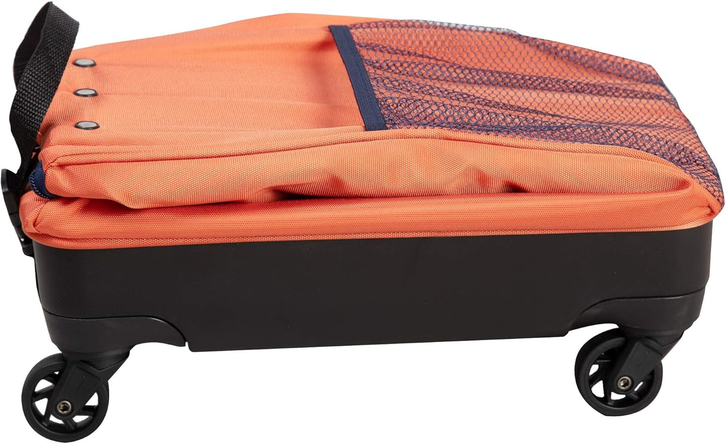 Haul-It Foldable Rolling Tote – Patented Heavy-Duty Utility Bag with 8 Spinner Wheels, – Reusable Grocery Cart, Laundry Carrier, Travel Tote, Commuter Bag for Shopping & More- Orange