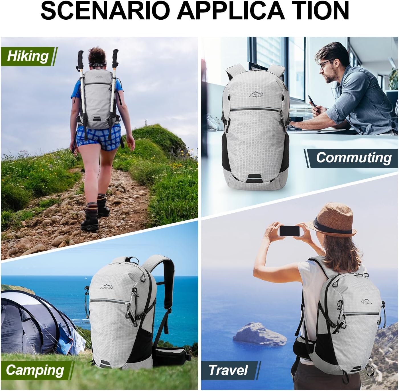Hydration Backpack, 25L Hiking Backpack with 3L Water Bladder and Rain Cover, Hiking Water Backpack