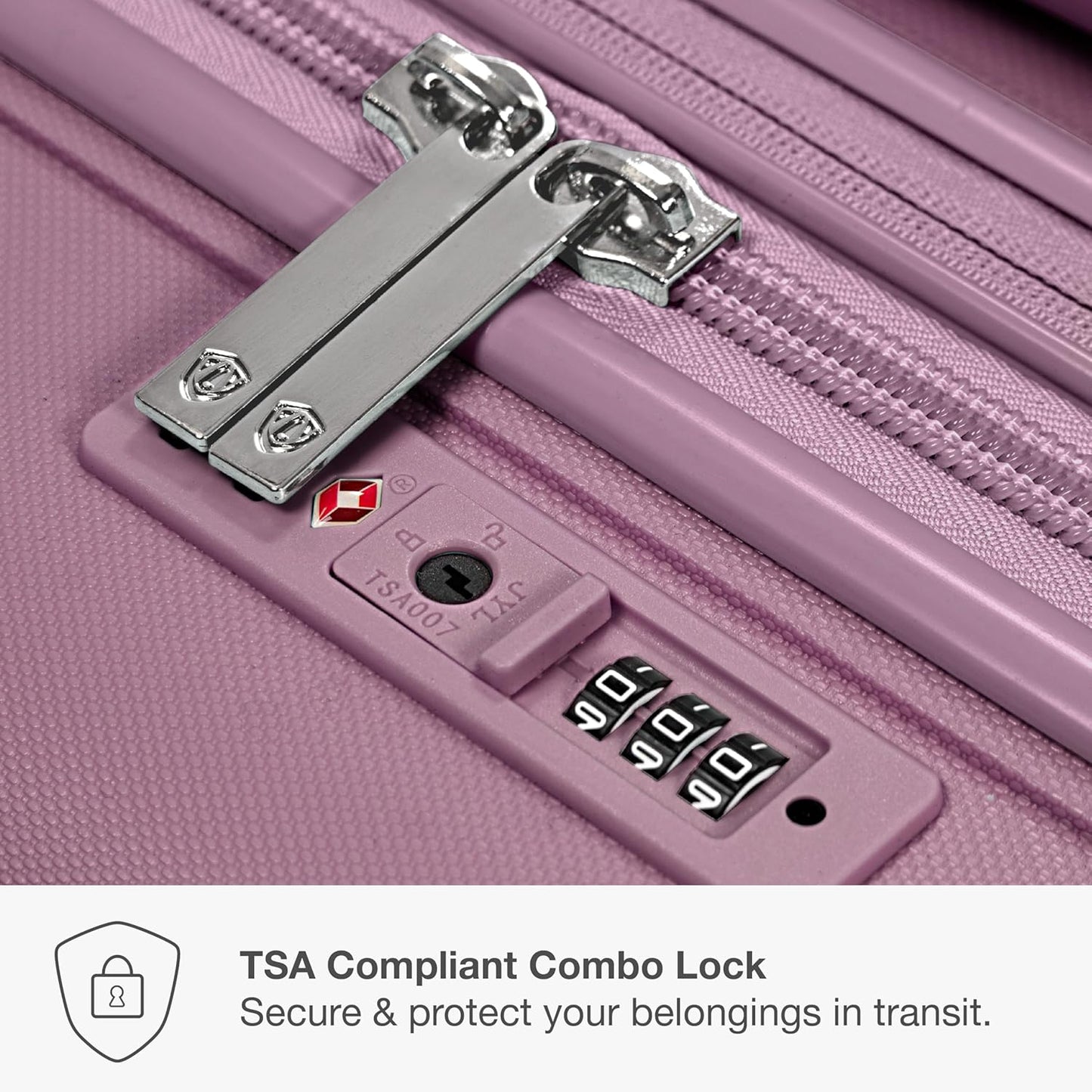 Traveler's Choice Pagosa Indestructible Hardshell Expandable Spinner Luggage, Mauve, 2-Piece Set (22/26)