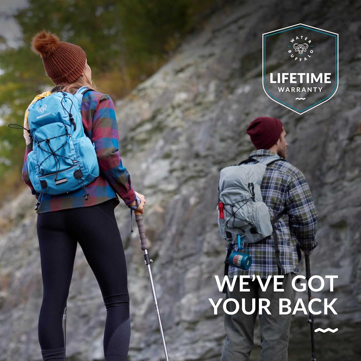 Water Buffalo Hydration Backpack - Sherpa 22L Hiking Backpack with Water Bladder - Water Backpack