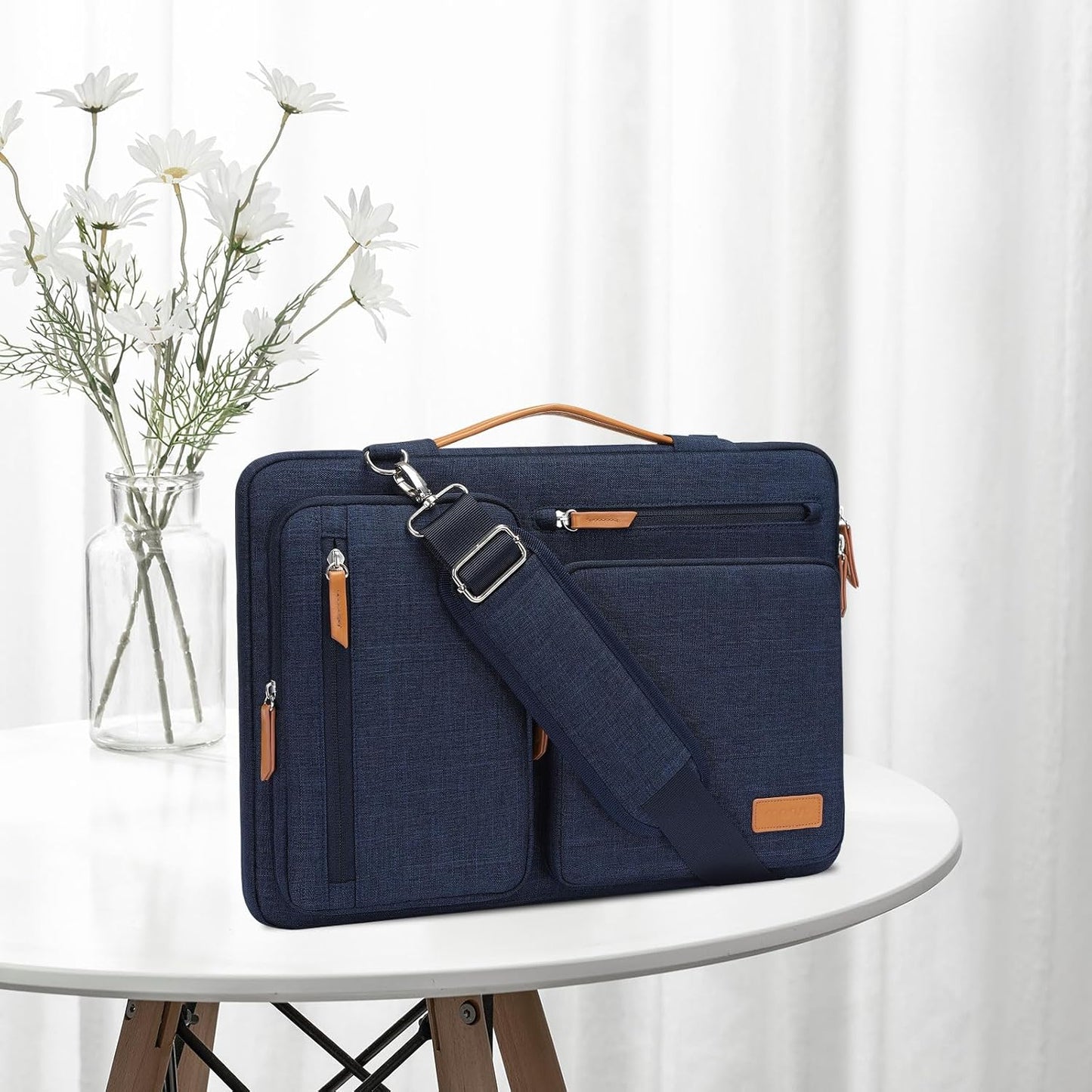 MOSISO 360 Protective Laptop Shoulder Bag,17-17.3 inch Computer Bag Compatible with MacBook, HP