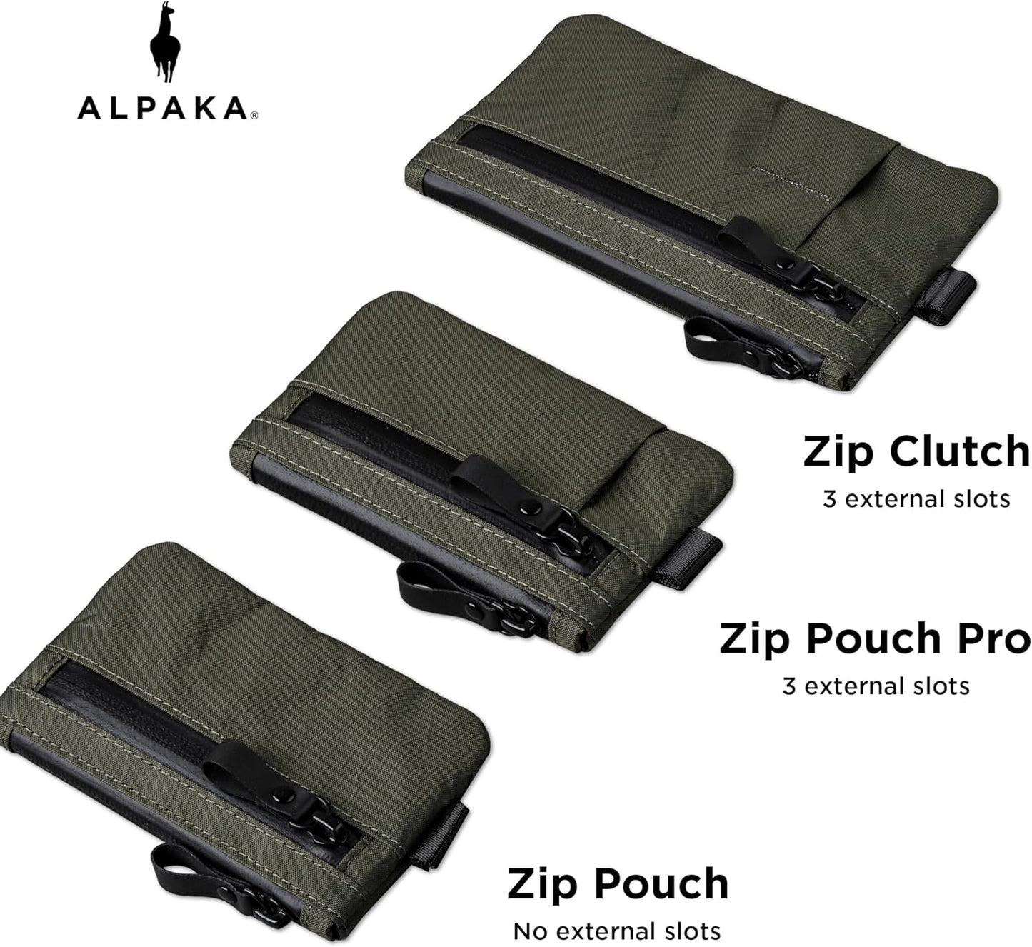 ALPAKA Zip Pouch Max V2 and Zip Pouch Pro-Front Zip Pocket, Compact Men Sling Bag - Passport Holder, Slim Zipper Wallet with RFID Blocking, YKK Zippers Multi-tool Slot