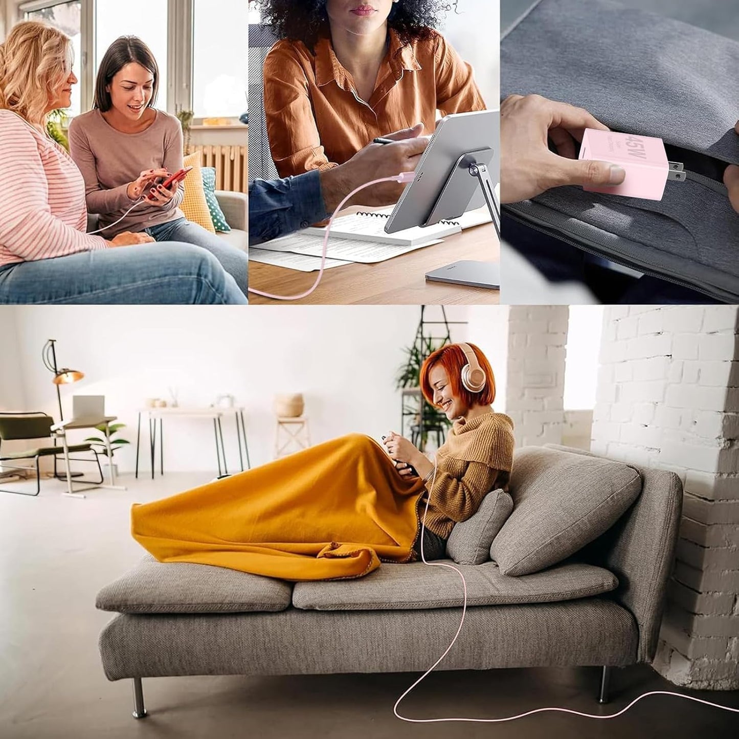 πππππ€ π°π±πͺ Dual Port iPhone 17 16 15 Charger and 6ft/10ft Type C to C Cable Cord Long,USB C Fast Charging Block for Apple iPhone 17 Pro Max/17 Air/16 Pro/15 Plus/iPad/mini,Wall Plug Cube Brick