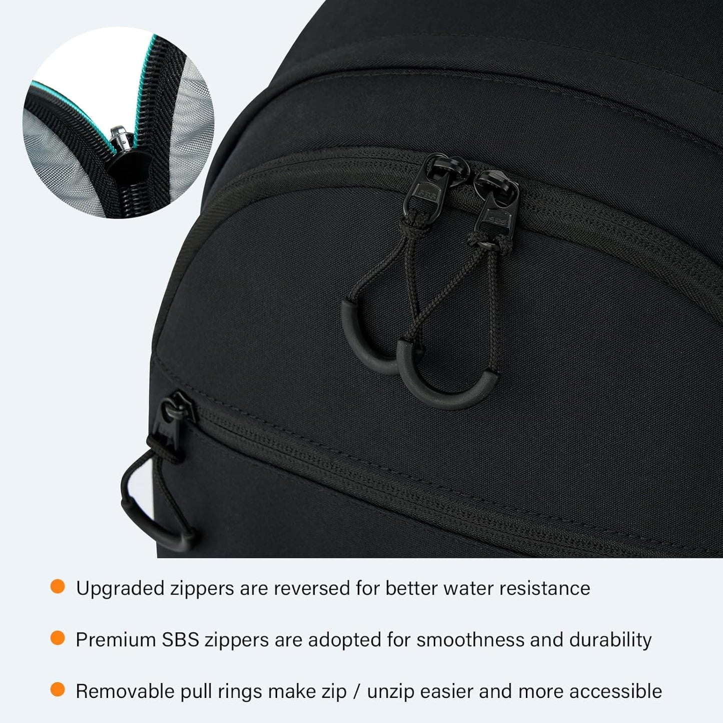 Carry On Travel Backpack For Women, 18 Inch Water Resistant Large Backpack Lightweight Bookbag For Men, 8x14x18 Personal Item Bag Casual Daypack Backpacks For Work Office Commuter (Black)