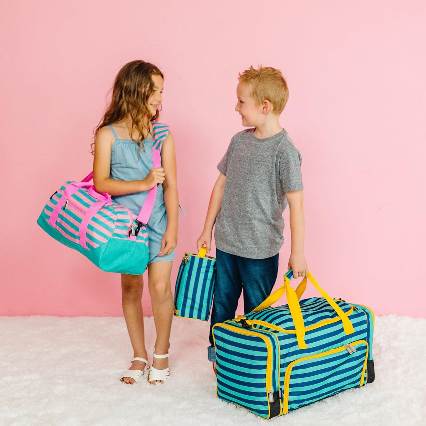 Wildkin Kids Weekender Duffel Bag – Carry-On Size for School, Travel, & Sleepovers