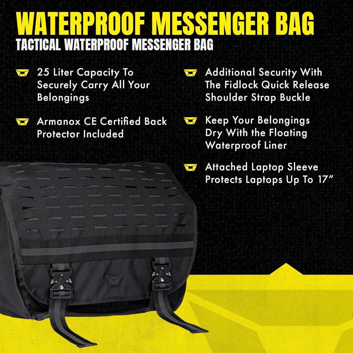 cortech Waterproof Messenger Motorcycle Bag