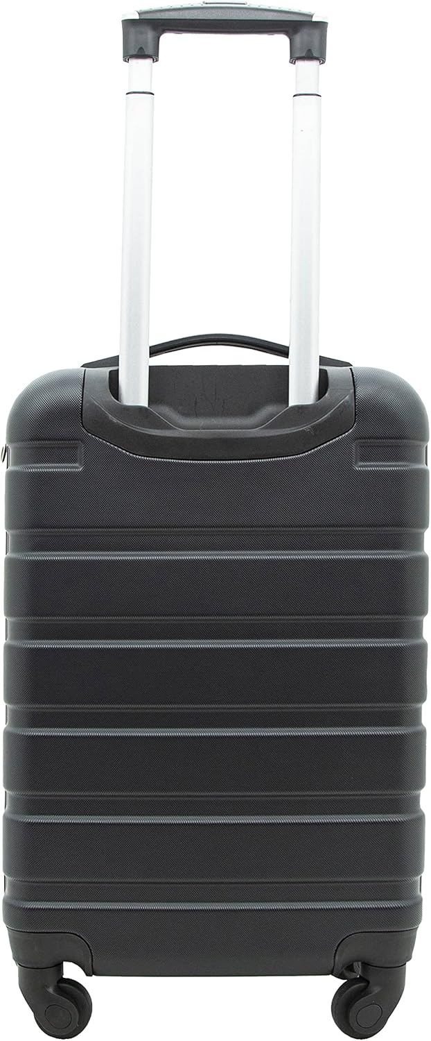 Travelers Club Harper Luggage, Black, 20-Inch Carry-On