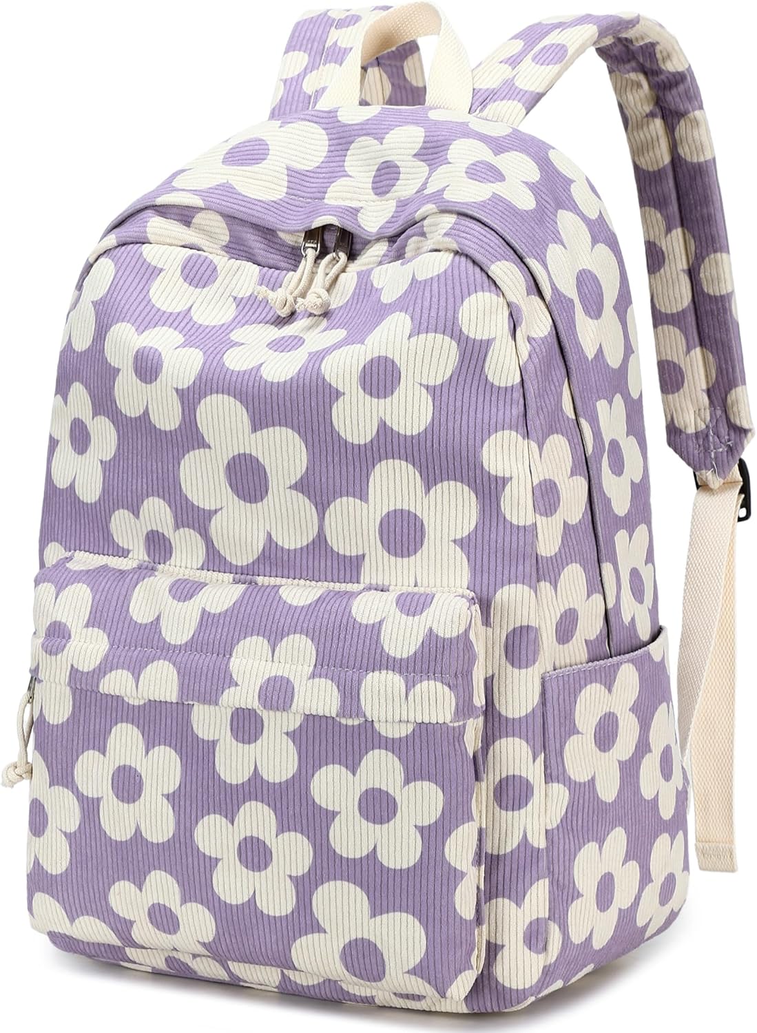 School Backpack for Teen Girls Bookbags Elementary High School Corduroy Laptop Bags Women Travel Daypacks