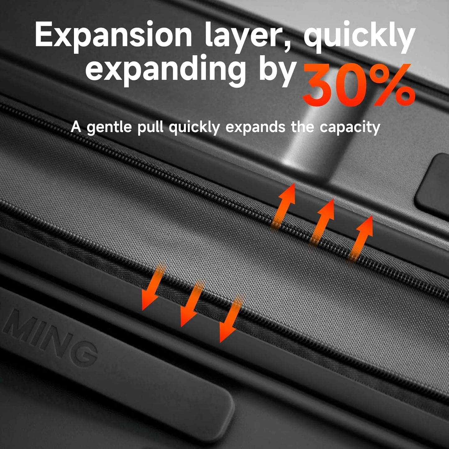 ROAMING Expandable 24-Inch Checked Luggage with Mute Brake Wheels Airline Approved Hard Shell Suitcases with Front Pocket Top Opening Luggage with TSA Lock for Short Business Travel, Black
