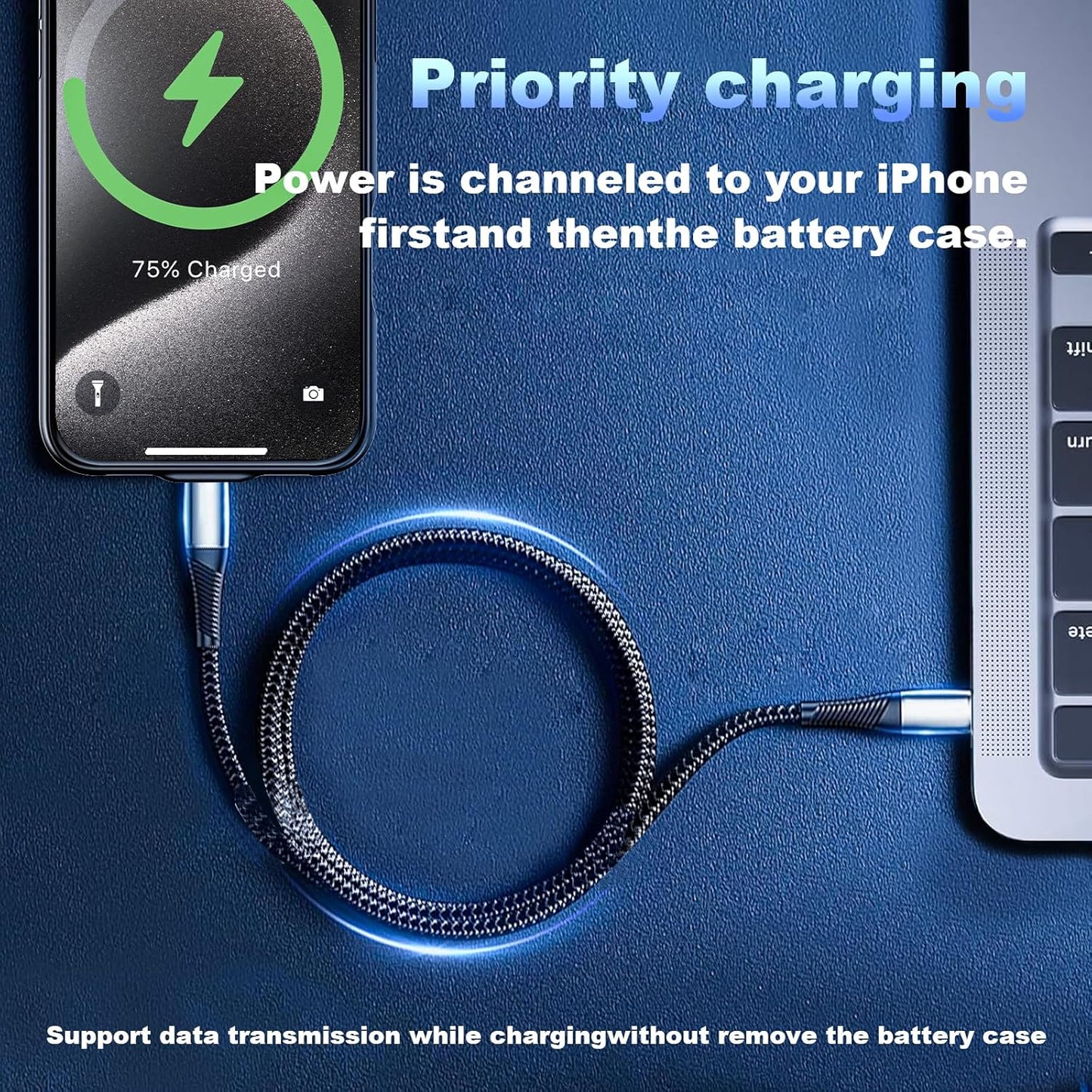 Battery Case for iPhone 15 Pro Max (6.7 inch), 2025 Upgraded High Capacity 13800mAh Battery Pack Rechargeable Charger External Charging Case with Tempered Glass Screen Protector Black