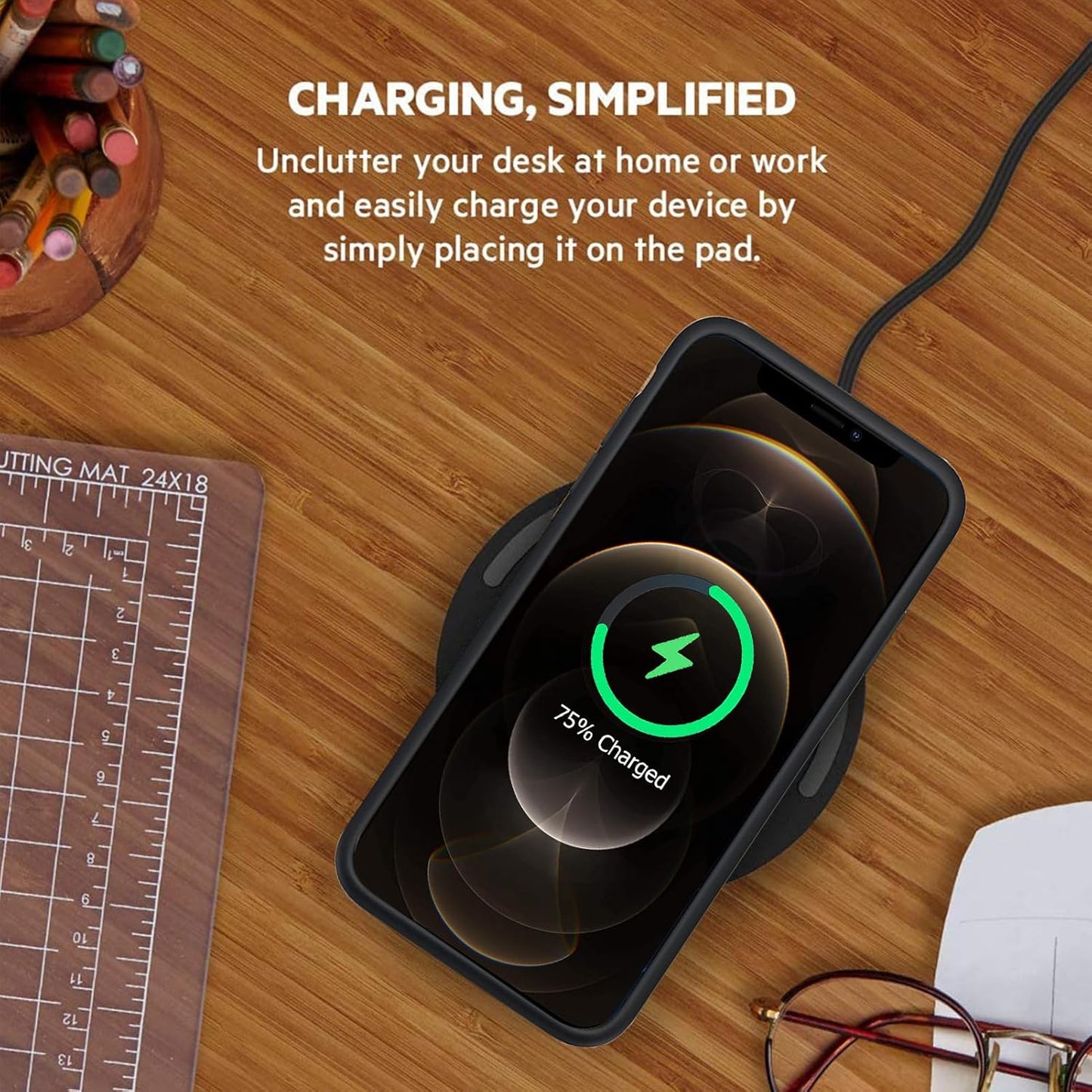 Battery Case for iPhone 12 Pro Max , Enhanced 10800mAh Portable Protective Wireless Charging Case Support Carplay Compatible with iPhone 12 Pro Max(6.7 inch) Rechargeable Battery Charger Cover(Black)