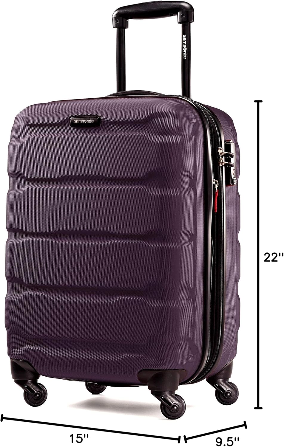 Samsonite Omni PC Hardside Expandable Luggage with Spinner Wheels, Purple, Carry-On 20-Inch