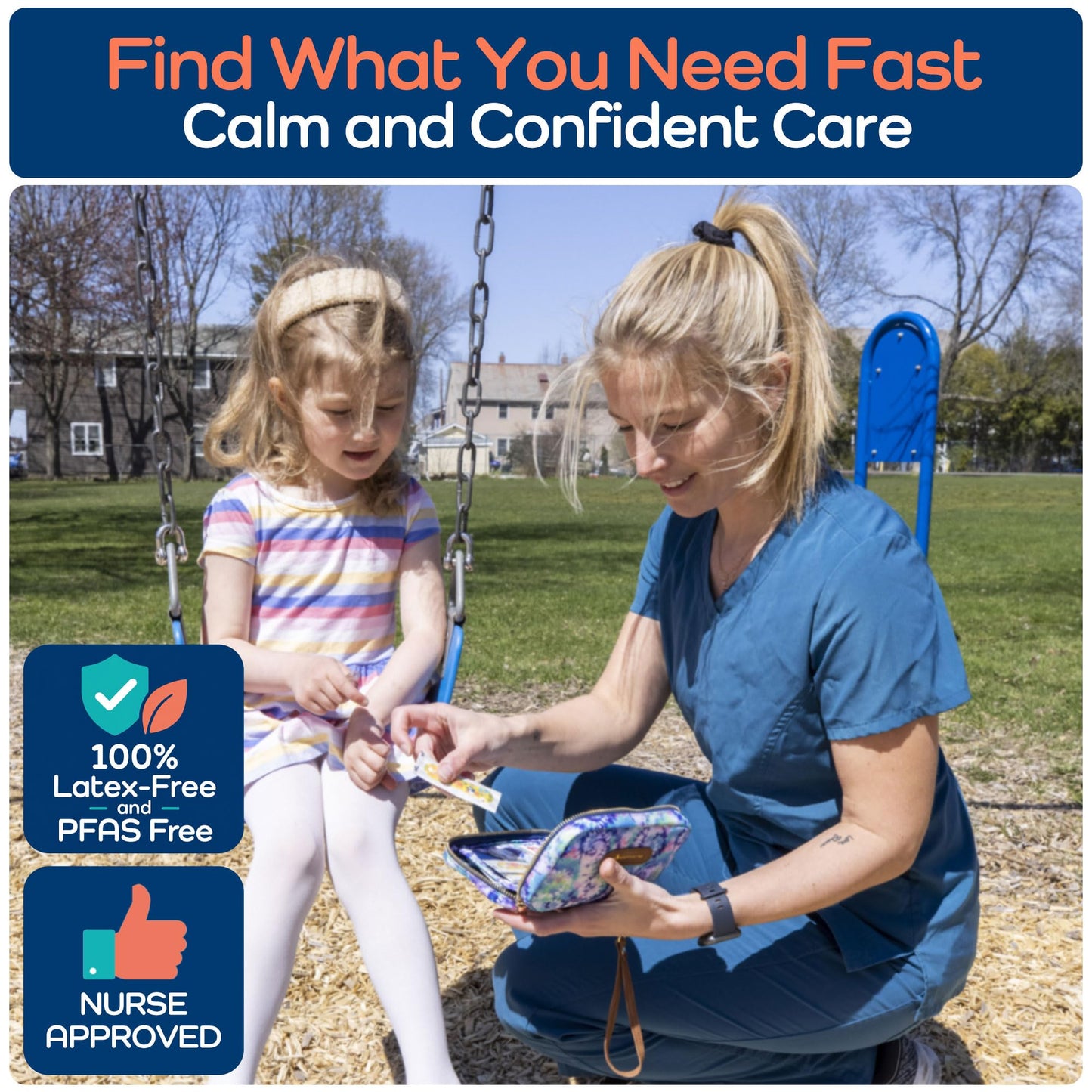 KeepGoing Travel First Aid Kit for Kids, 130 Pc. TSA-Approved Travel Size