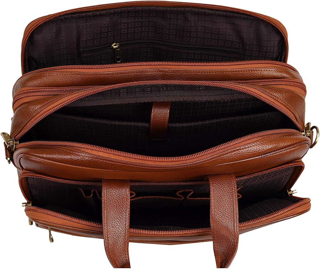 Full Grain Leather 16 Inch briefcases Laptop Messenger Bags for Men and Women Expandable Business Bag Leather Satchel Bags