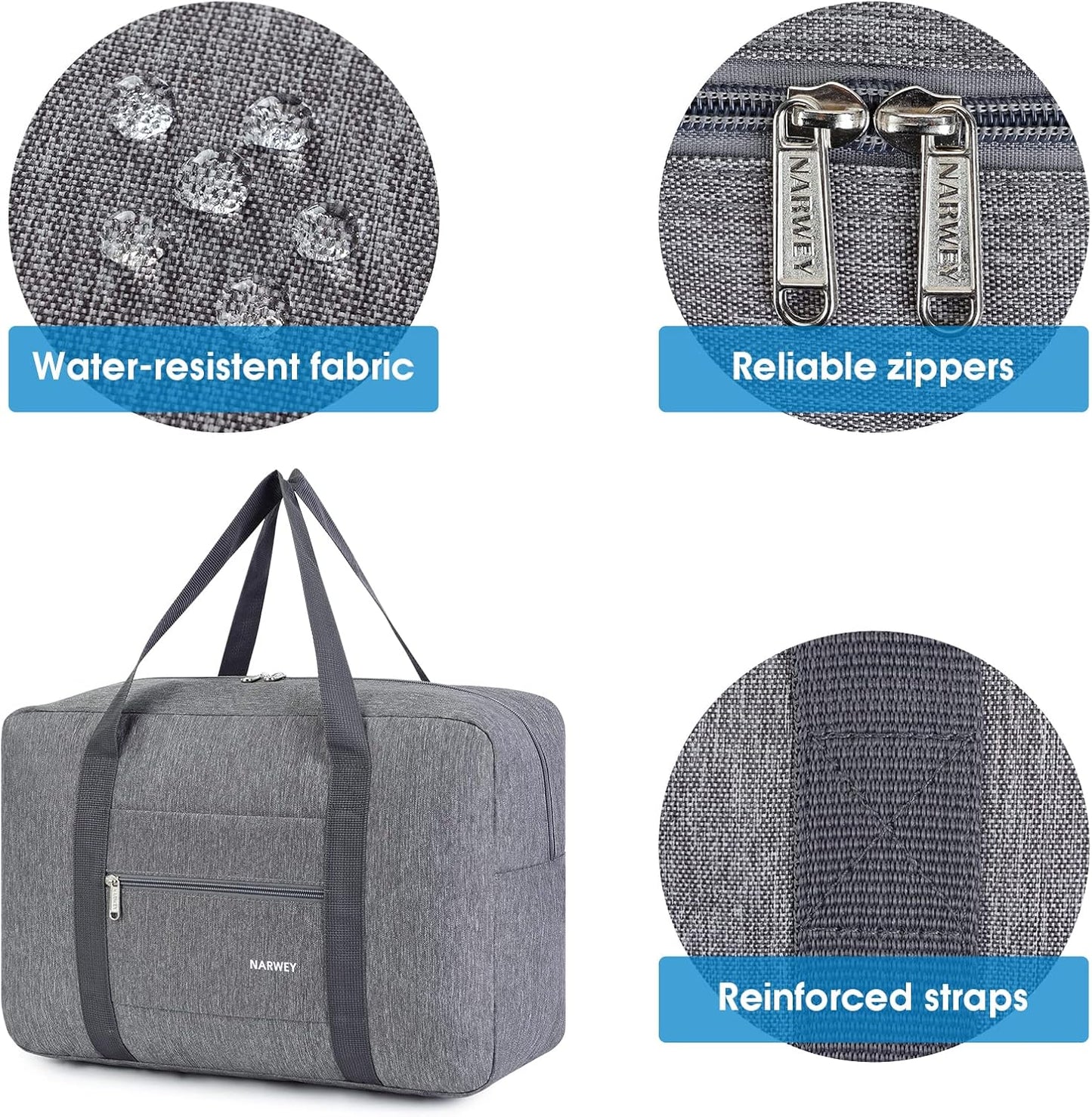 For Spirit Airlines Personal Item Bag 18x14x8 Foldable Travel Duffel Bag Tote Carry on Luggage Duffle Overnight for Women and Men