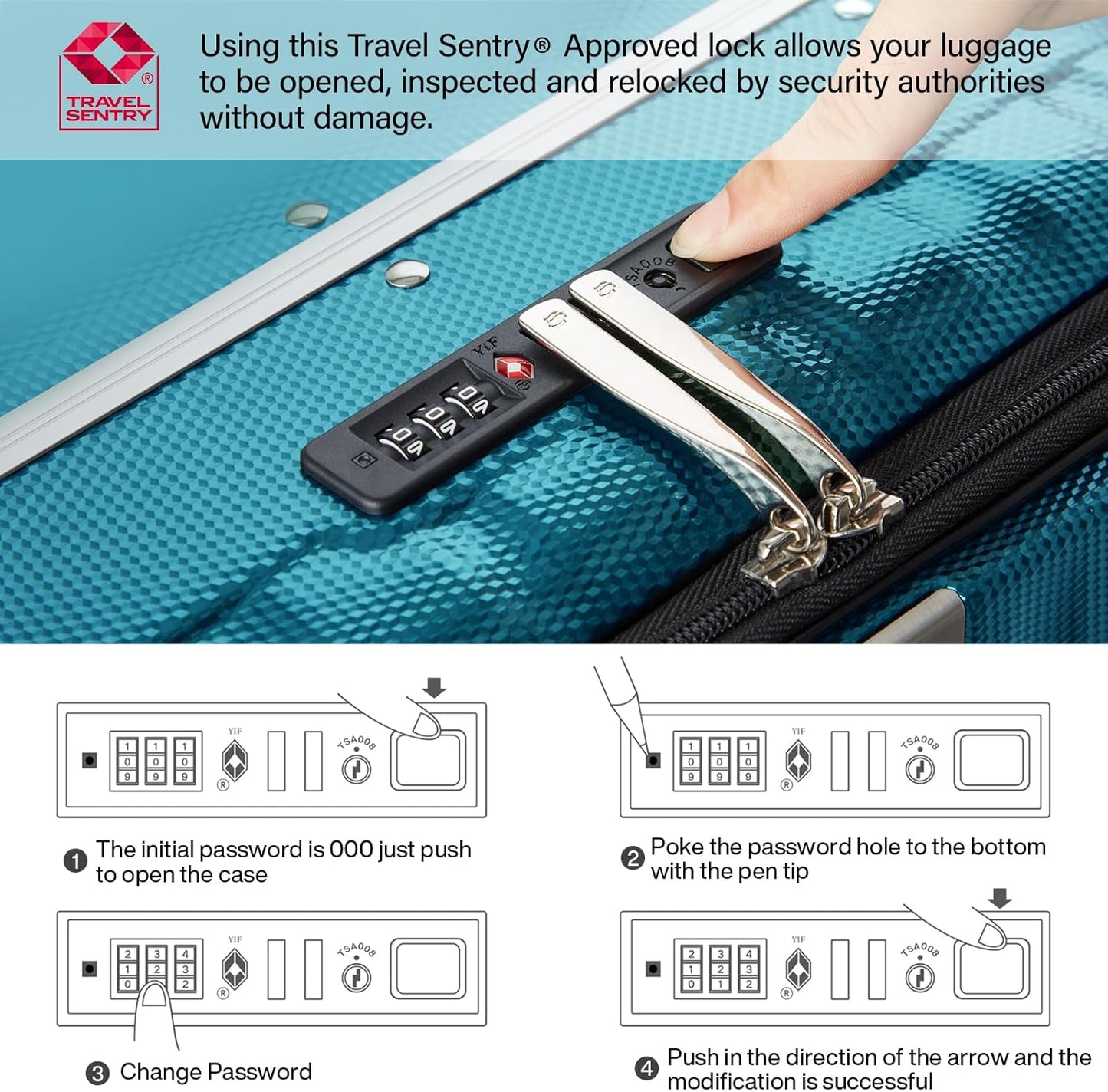 Hanke 16 Inch Small Carry On Luggage Hard Shell Top Opening Aluminum Frame Suitcase with Spinner Wheels, Underseat Front Open Luggage for Men & Women Business Travel and Short Trips, Caribbean Blue