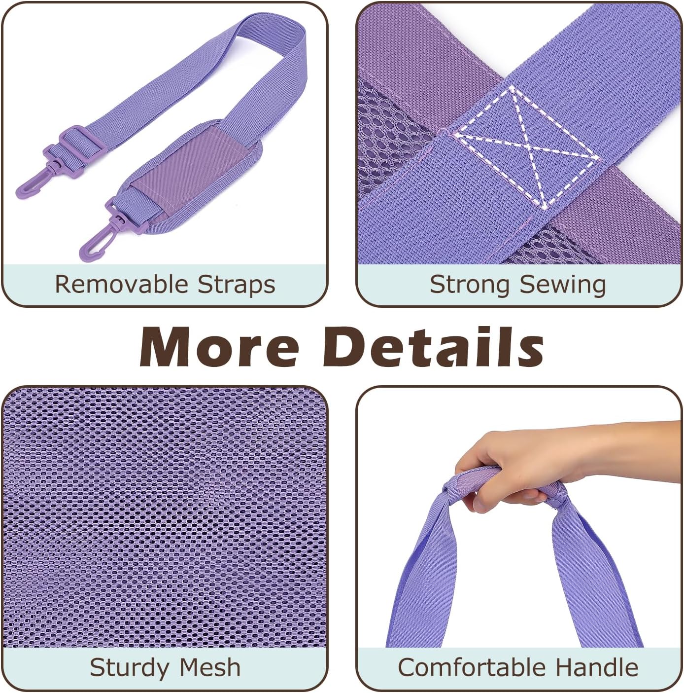 Mesh Beach Bag, Large Beach Tote with Zipper Pocket for Family Pool Bag for Toys & Vacation Essentials