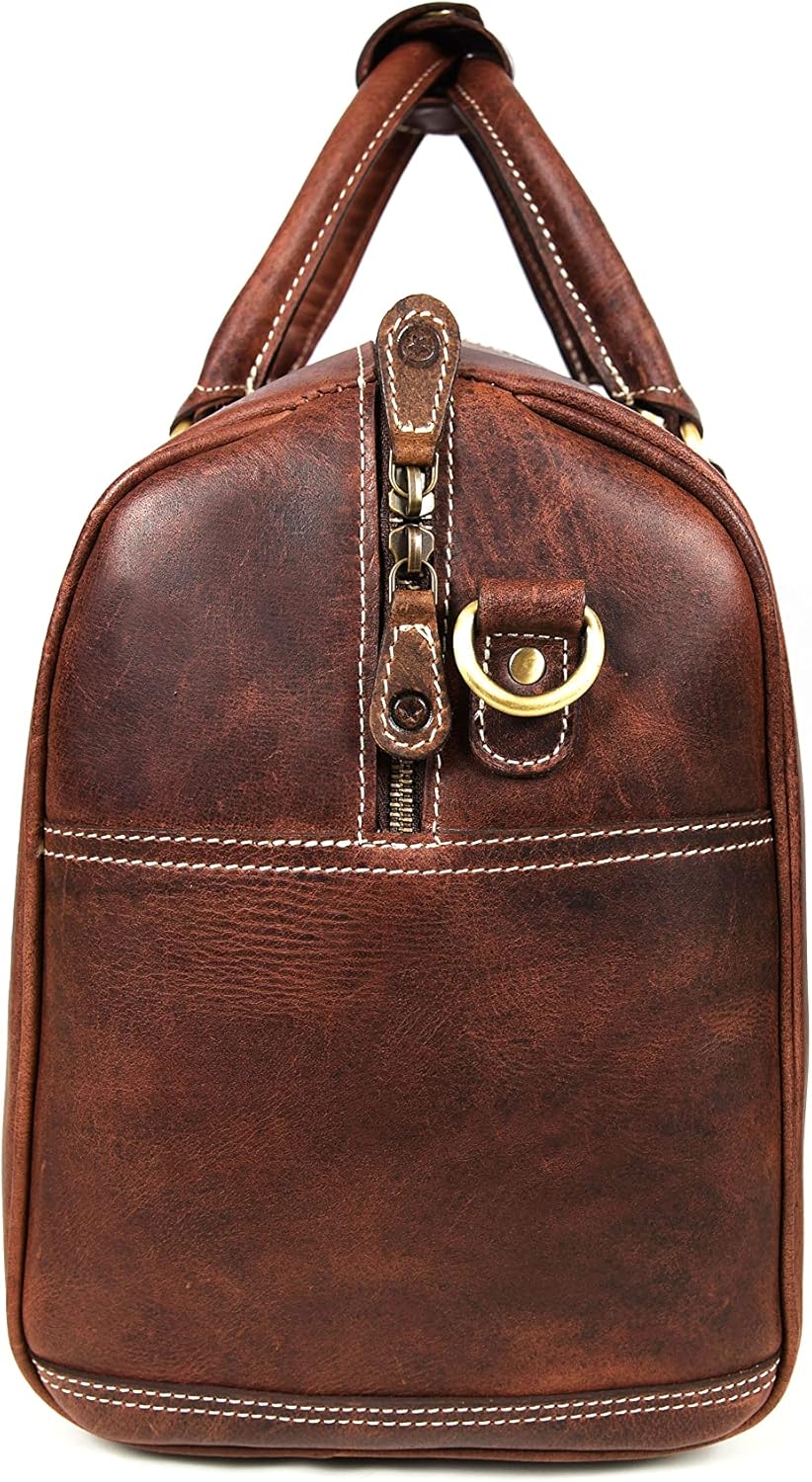 Leather Duffel Bag for Men & Women Travel, Weekend, Overnight, Gym Bag